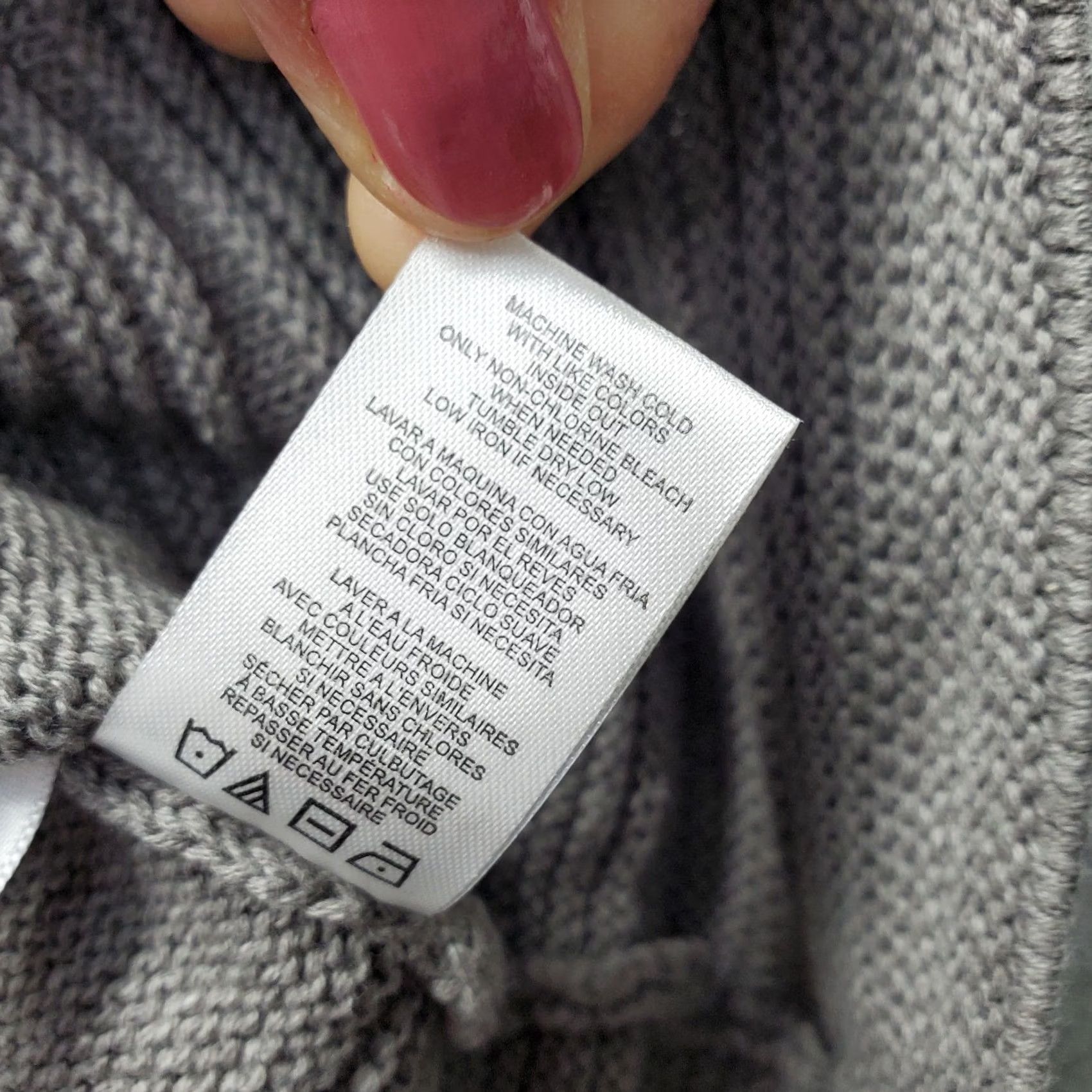Calvin Klein Calvin Klein Pullover Sweater Womens XL Gray Cotton Knit Long Sleeve Cowl Neck Size XL / US 12-14 / IT 48-50 - 8 Thumbnail