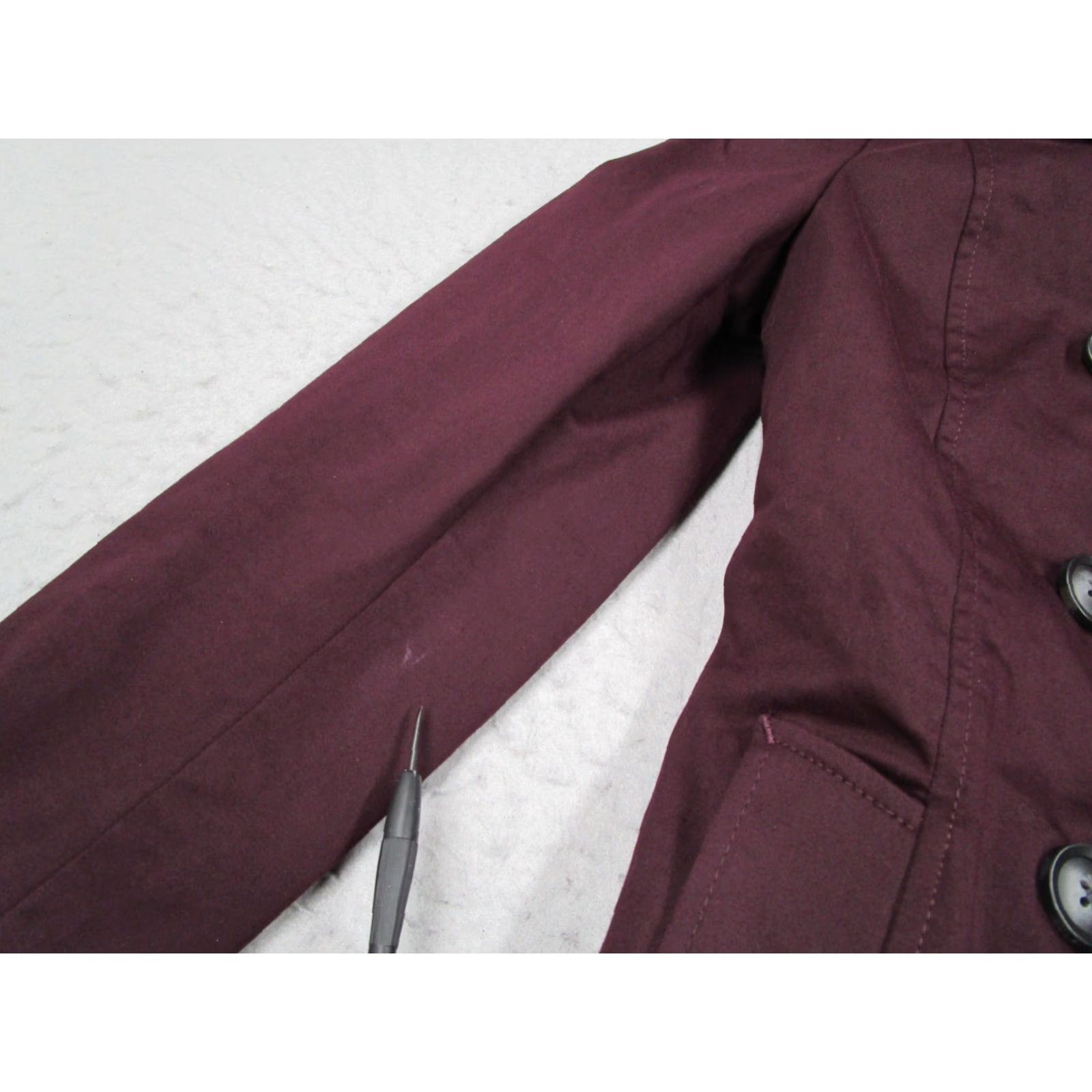 Superdry SUPERDRY Premium Jacket Women XS Red Button Up Belted Lined Short Coat Size XS / US 0-2 / IT 36-38 - 6 Thumbnail