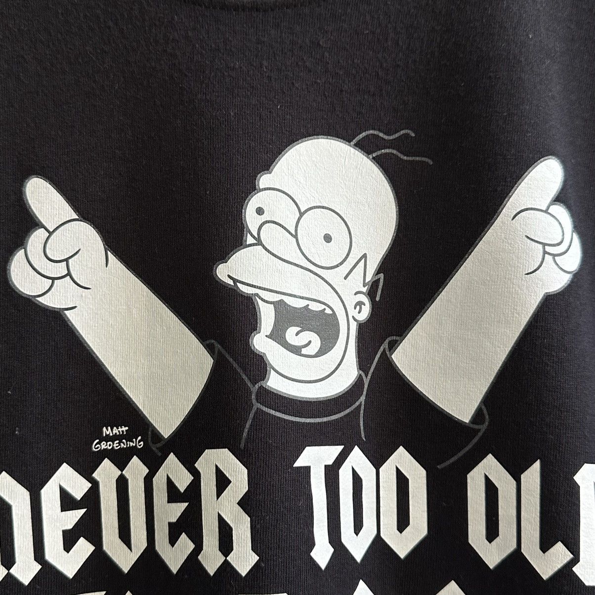 The Simpsons VINTAGE Y2K THE SIMPSONS NEVER TOO OLD TO ROCK PROMO TEE Size US XXL / EU 58 / 5 - 4 Thumbnail