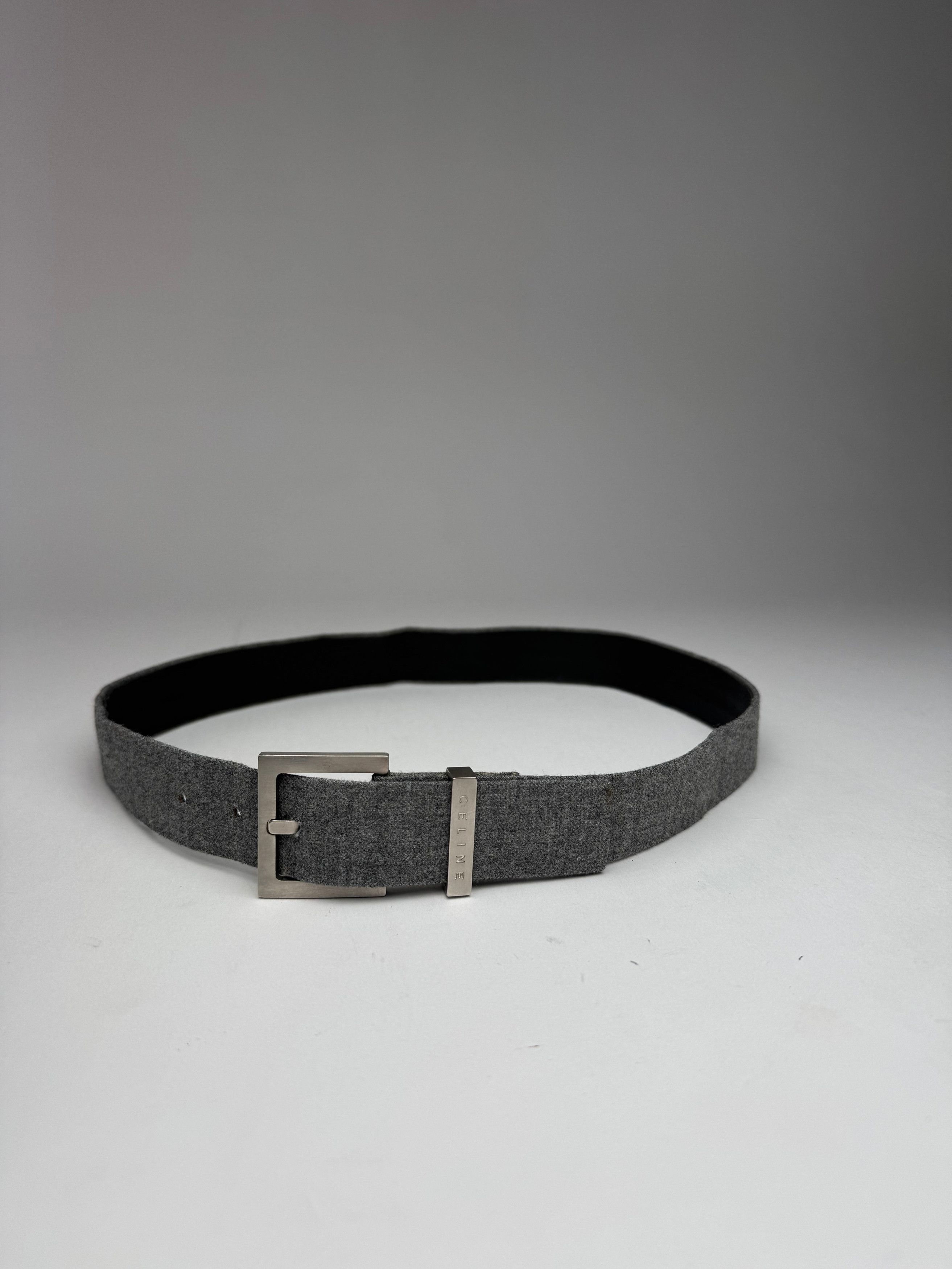 Celine Vintage Paris Leather belt grey Size ONE SIZE - 1 Thumbnail