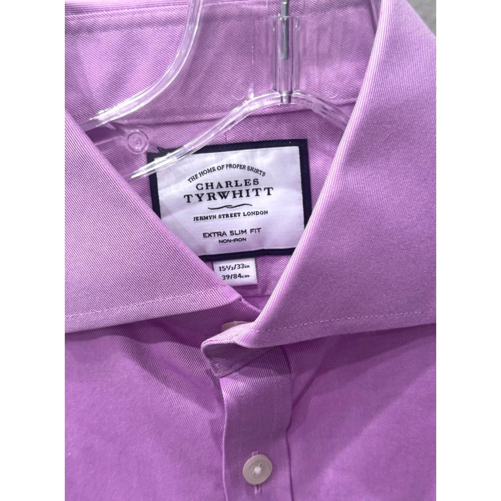 Charles Tyrwhitt Charles Tyrwhitt Lavender LONG SLEEVE SHIRT Medium M 15.5 x 33 Mens Size US M / EU 48-50 / 2 - 6 Thumbnail