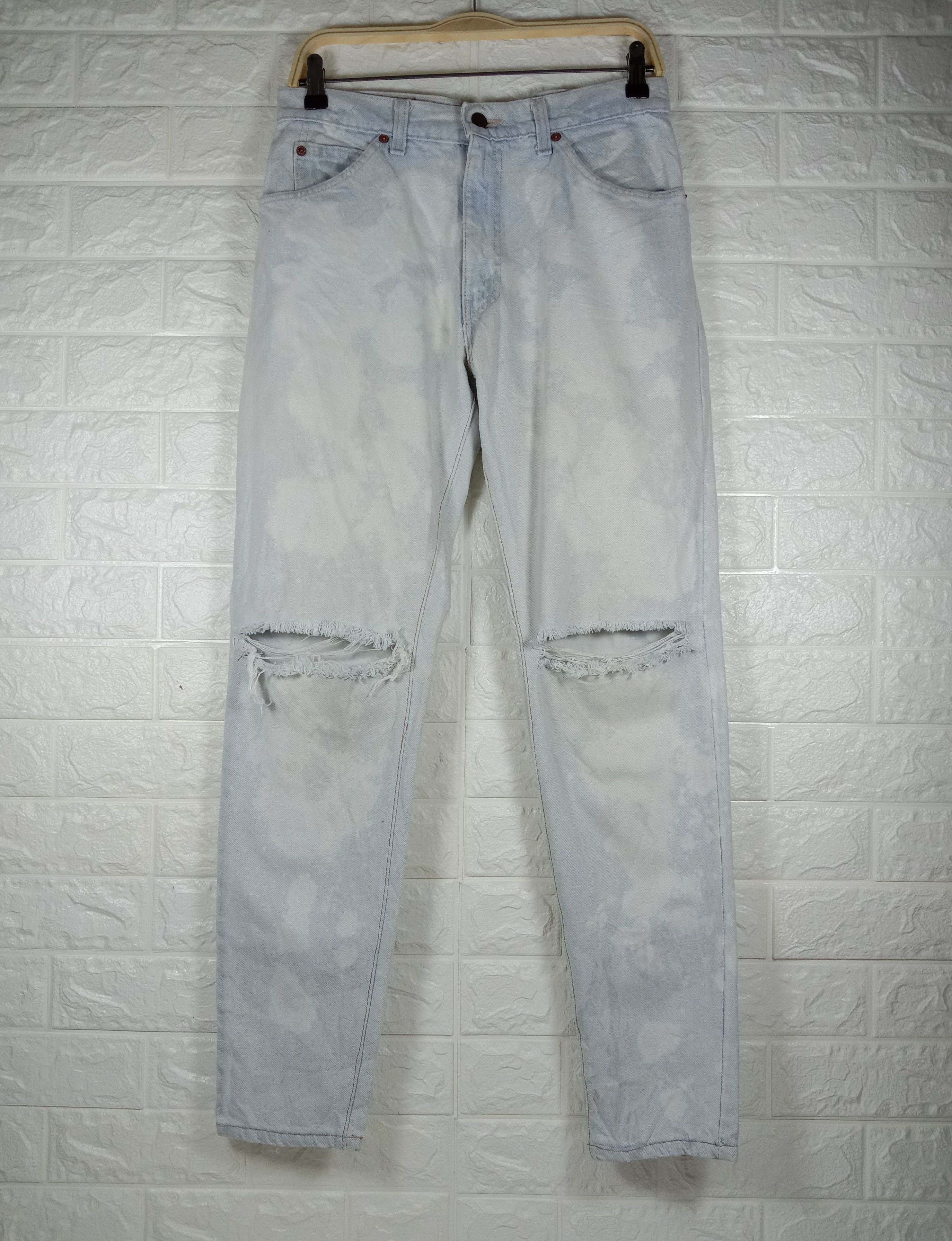 Levi's Vintage 90s Levi's 550 Orange Tab Jeans Ripped Denim Size US 30 / EU 46 - 1 Thumbnail