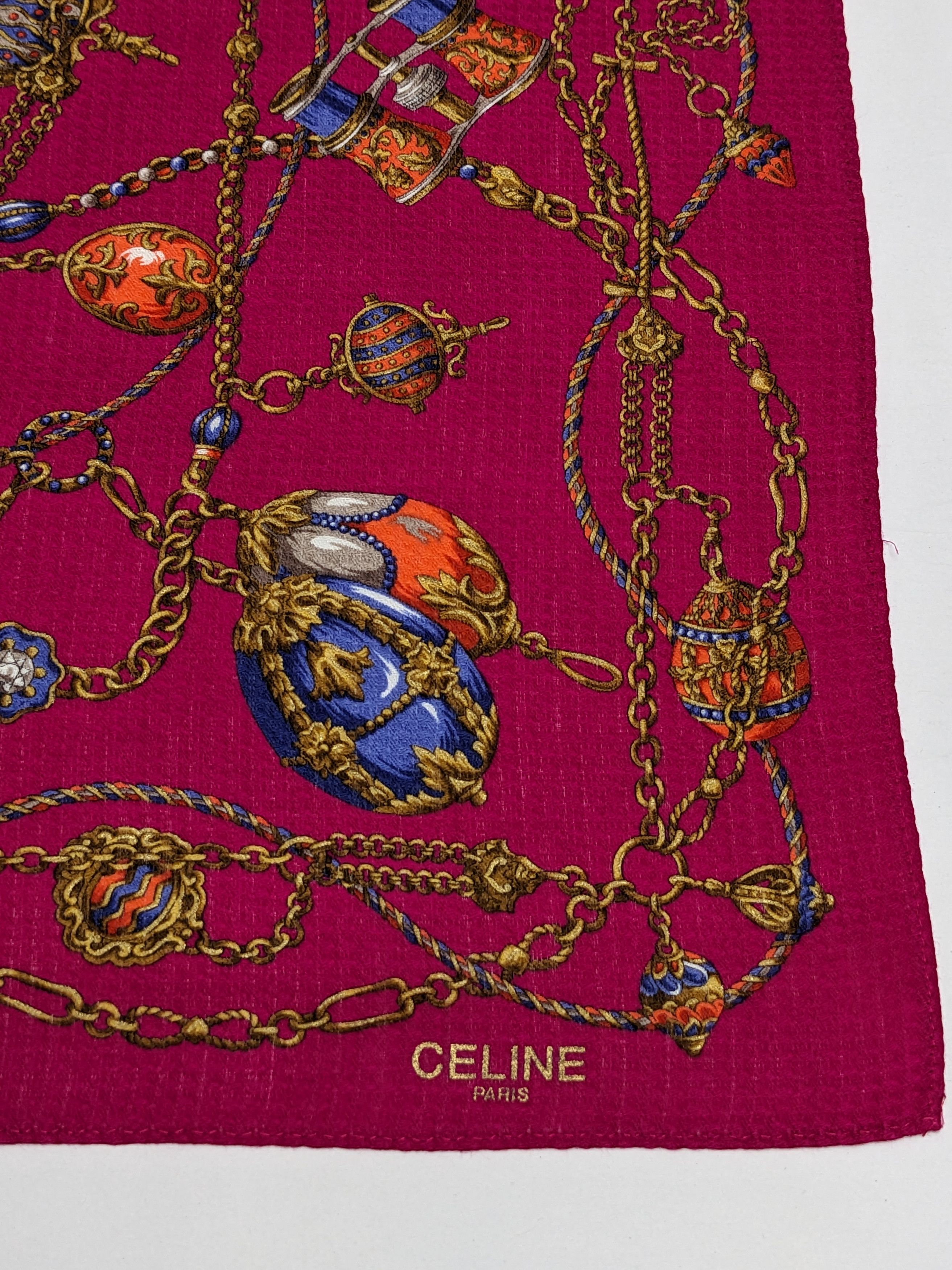 Celine CELINE Jeweled Egg Binoculars Chain Print Silk Size ONE SIZE - 2 Thumbnail