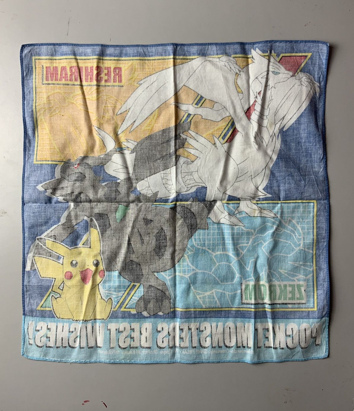 Nintendo Pokemon Zekrom Reshiram Handkerchief Size ONE SIZE - 7 Thumbnail