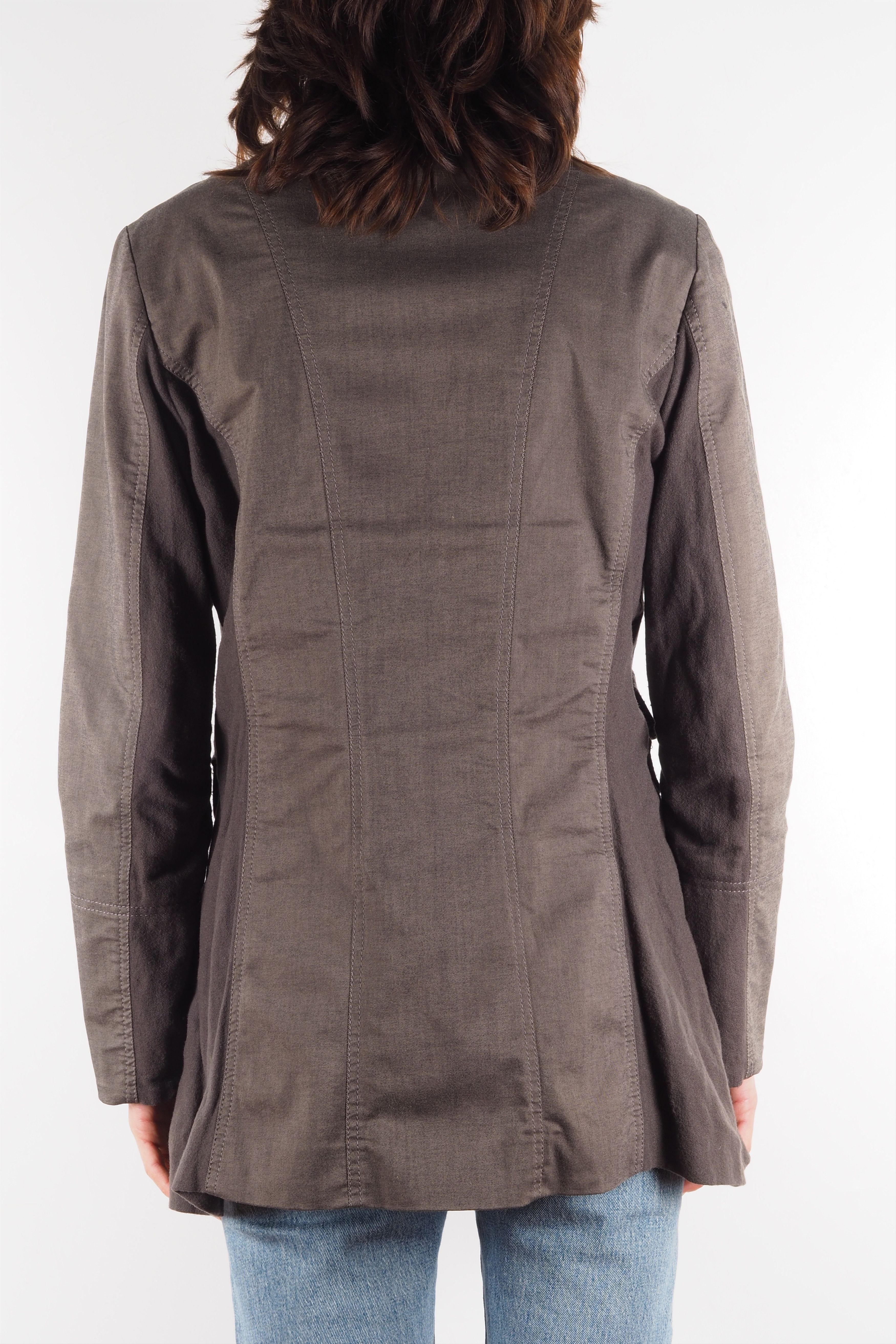 Annette Gortz Annette Gortz Dark Beige Cotton Zip Buttons Jacket Size M / US 6-8 / IT 42-44 - 2 Thumbnail