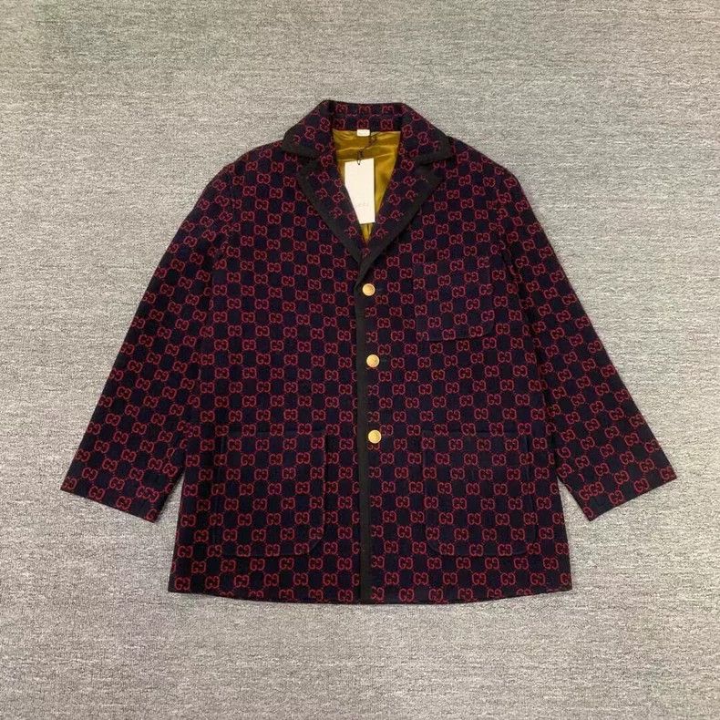 Gucci gucci double g print coat in new condition-dmc Size US L / EU 52-54 / 3 - 1 Thumbnail