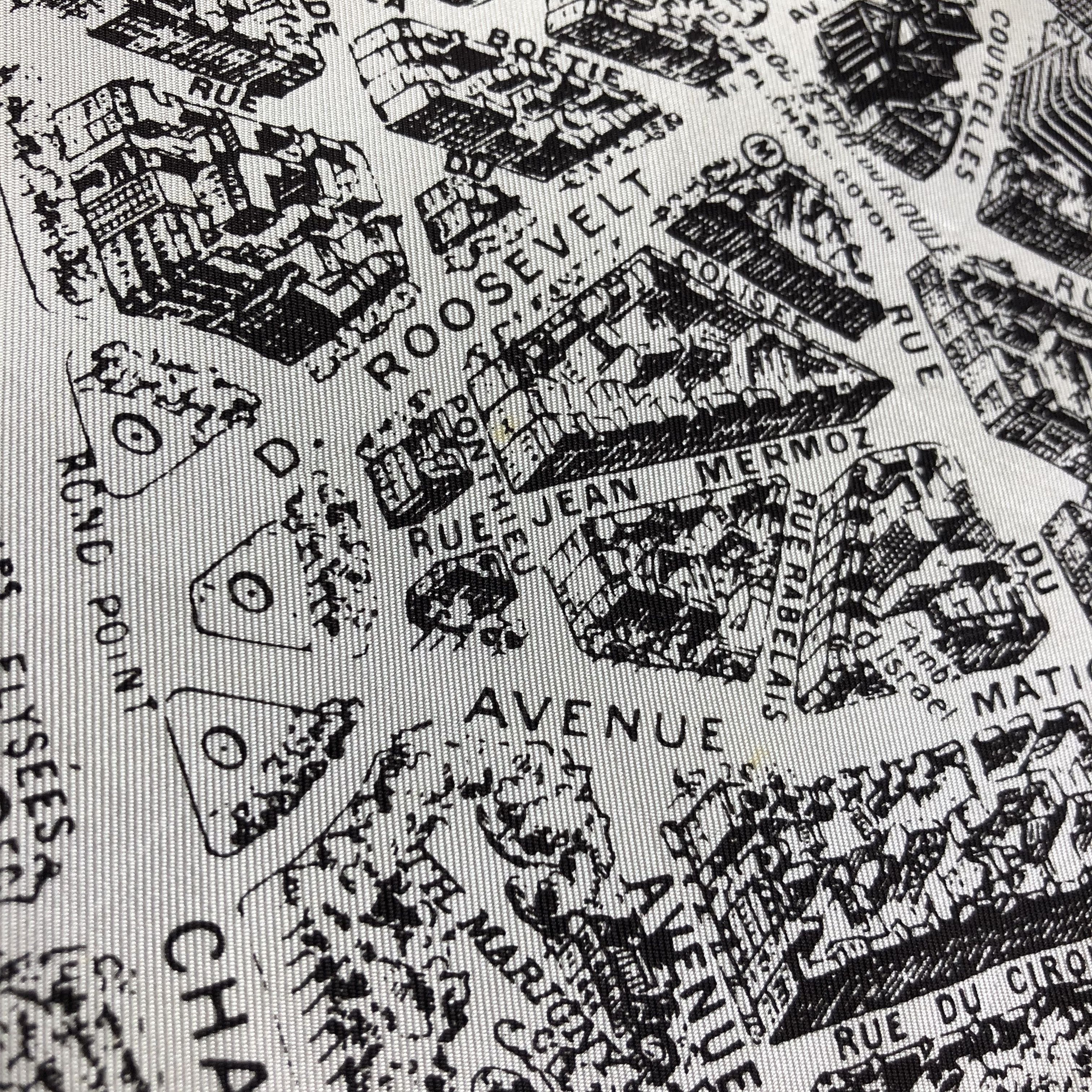 Vintage Paris City Map Silk Scarf M809 Size ONE SIZE - 11 Thumbnail