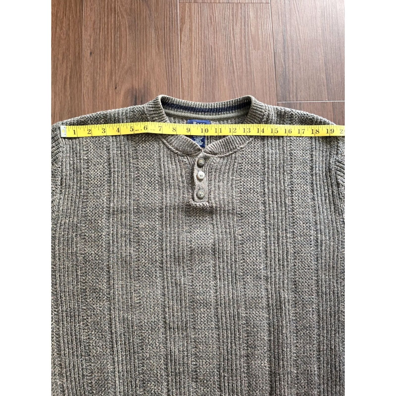 Olive VINTAGE GH Bass & Co Sweater Mens Large Olive Green Long Sleeve Grunge 90s Size US L / EU 52-54 / 3 - 7 Thumbnail