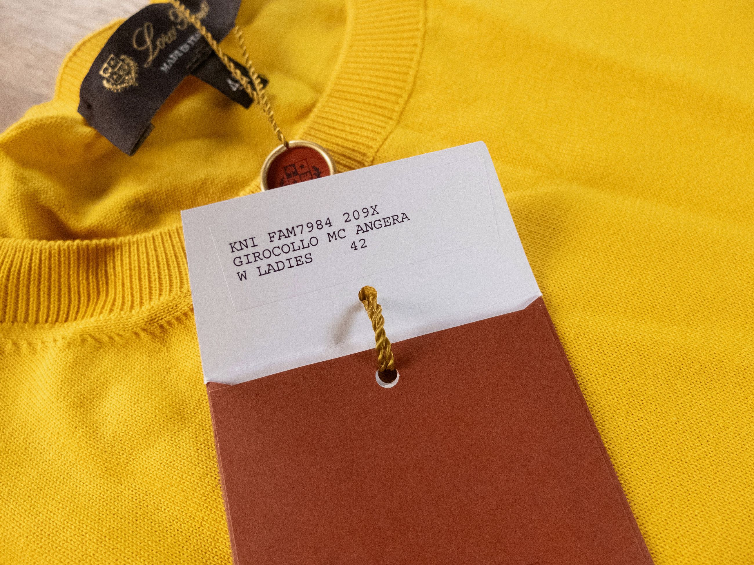Loro Piana LORO PAINA Angera yellow knit cotton t-shirt 6 US / 42 IT Size M / US 6-8 / IT 42-44 - 4 Thumbnail