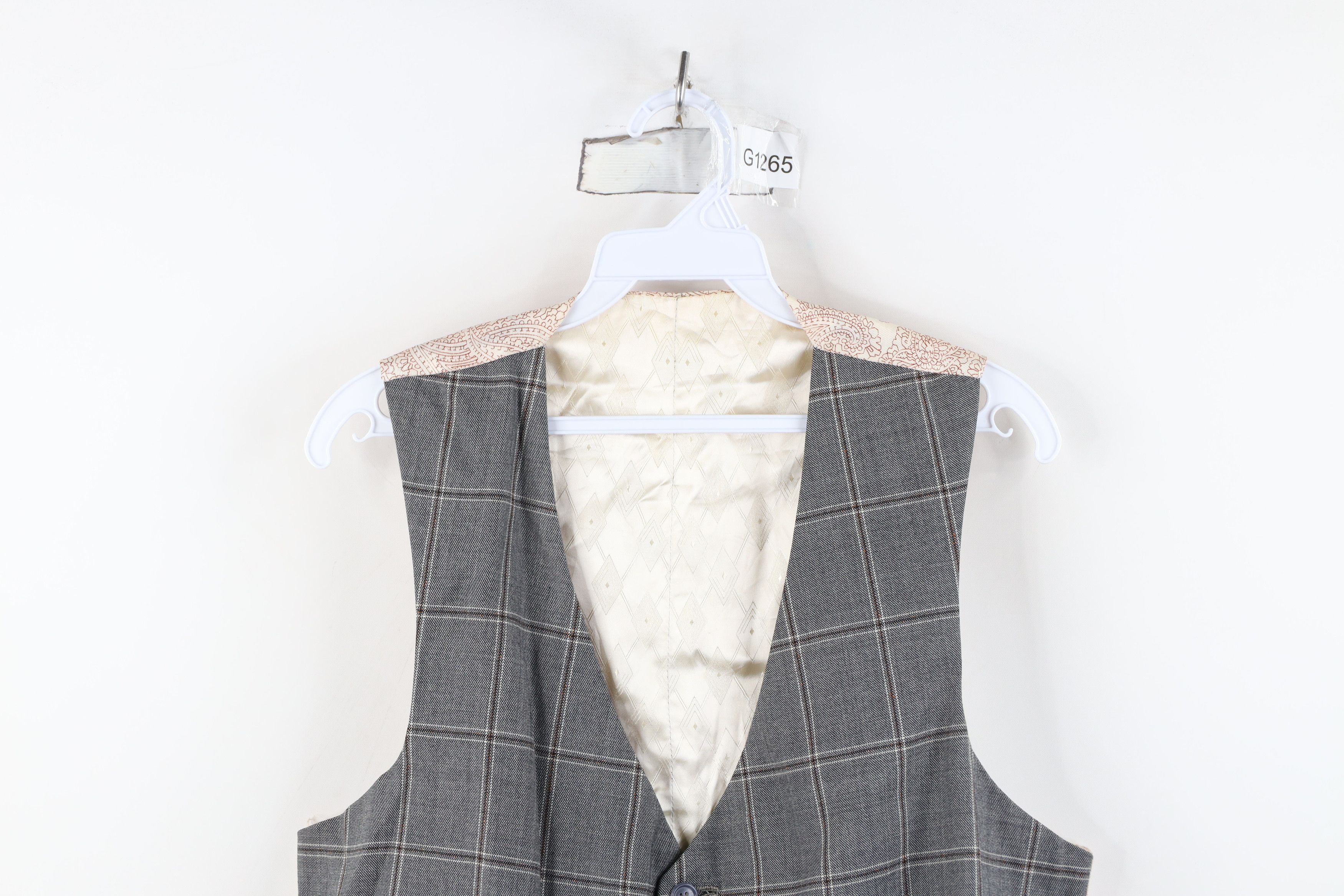 Vintage Vintage 70s Streetwear Wool Buckle Back Suit Vest Jacket Size US M / EU 48-50 / 2 - 2 Thumbnail