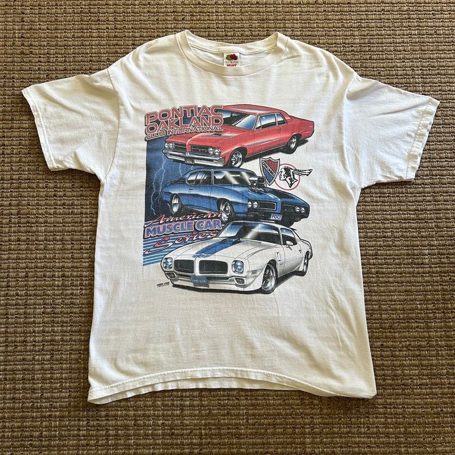 Vintage Vintage 1996 Pontiac Oakland Club American Muscle Car Tee Size US L / EU 52-54 / 3 - 4 Thumbnail