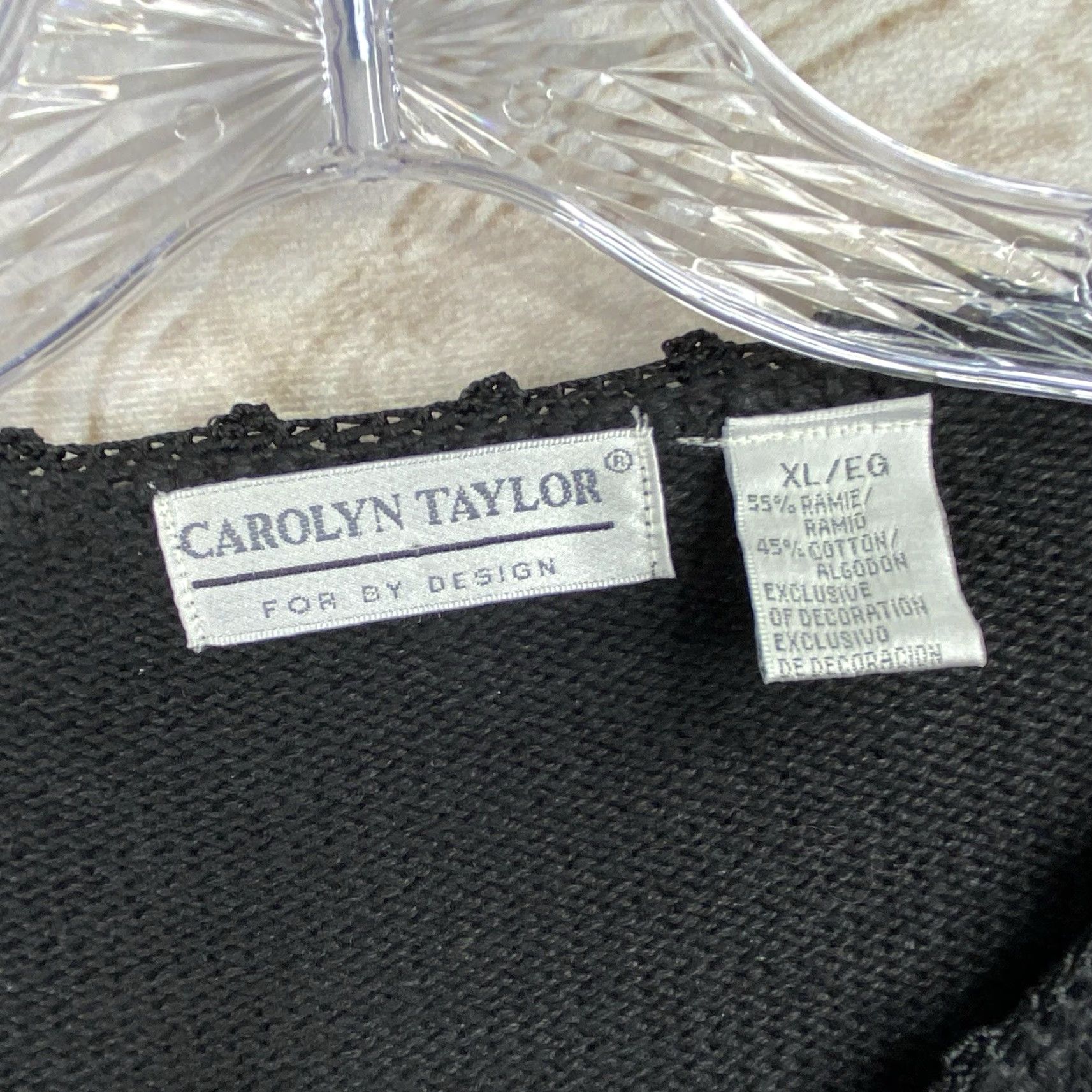 Vintage VINTAGE Carolyn Taylor Sweater XL Black Floral Embroidered Cable-Knit Pullover 90s Womens Kathy? Size XL / US 12-14 / IT 48-50 - 5 Thumbnail