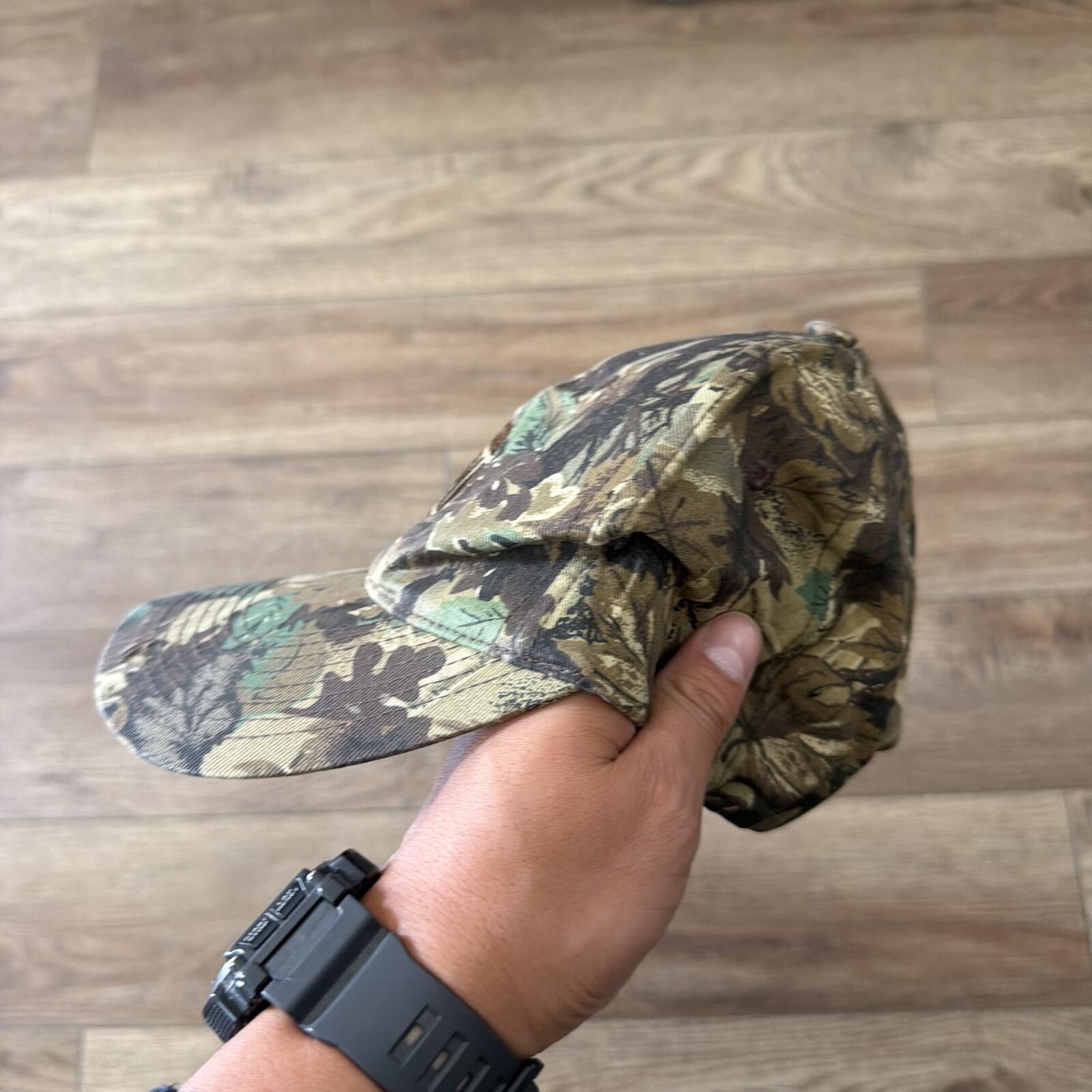 Napapijri Vintage Y2K Napa Camo Larry Csonka Outdoors Baseball Hat Cap Size ONE SIZE - 2 Thumbnail