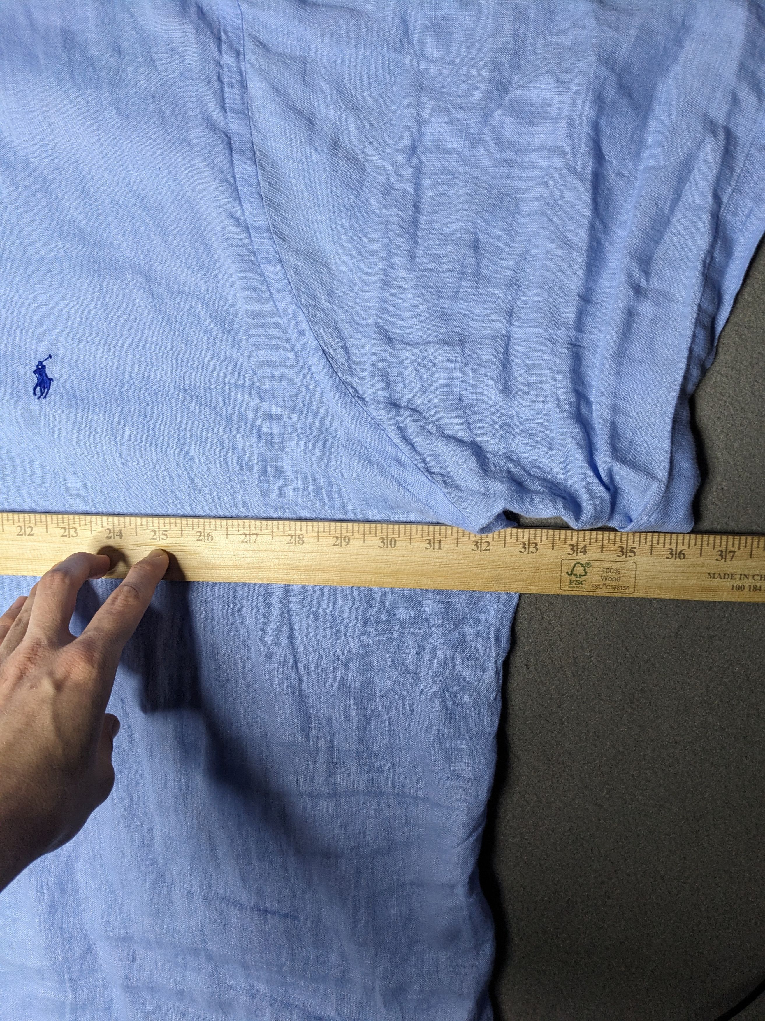 Polo Ralph Lauren Polo Ralph Lauren 100% Linen Shirt 4XB Button Down Blue Size US XXL / EU 58 / 5 - 11 Thumbnail