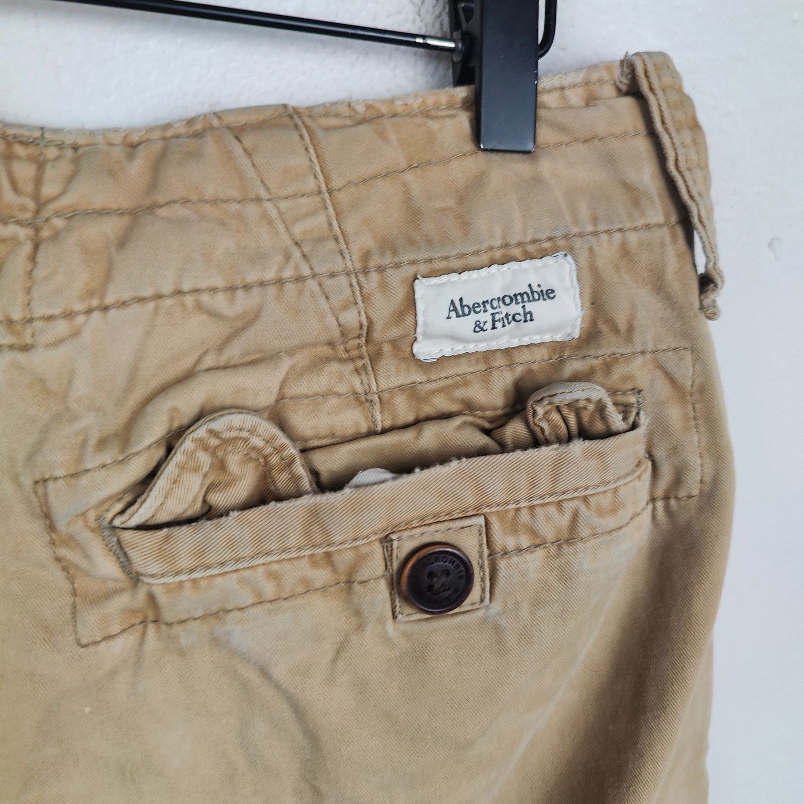Abercrombie & Fitch Vintage Abercrombie & Fitch Shorts Mens 30 Khaki Tan Y2K Size US 30 / EU 46 - 7 Thumbnail