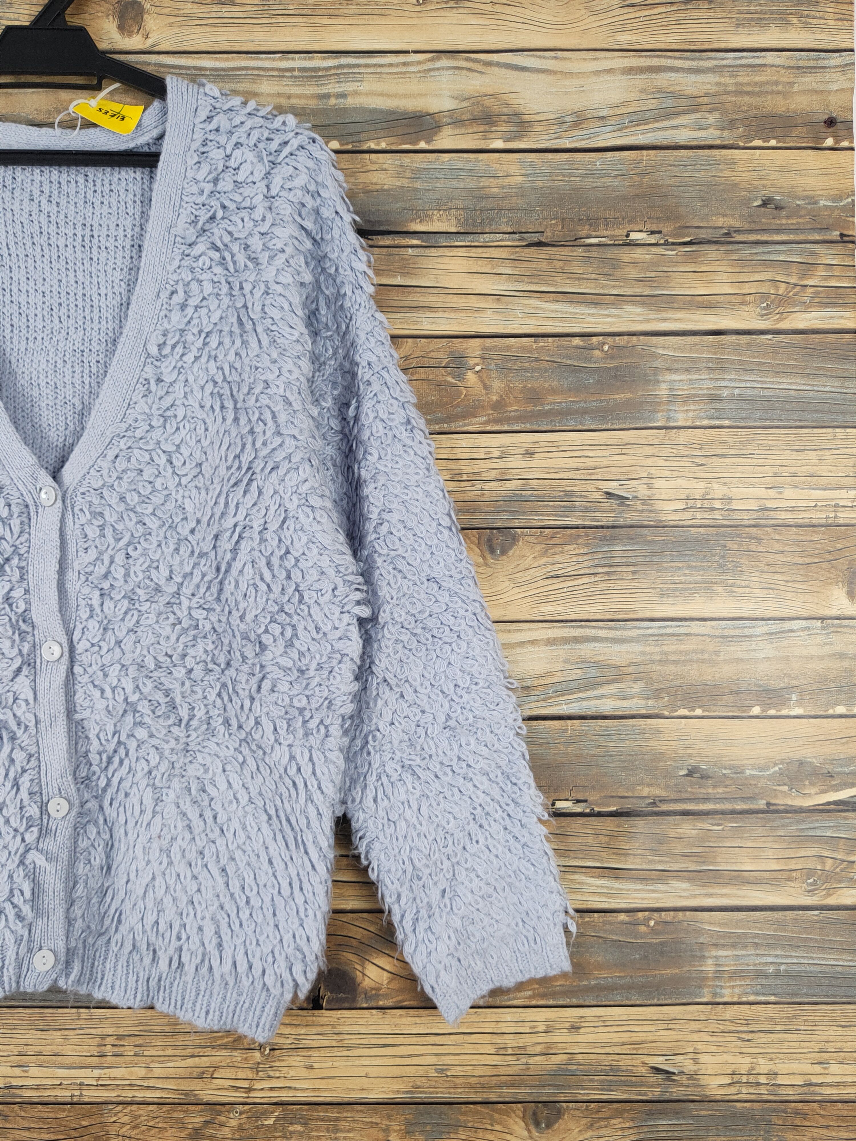 Japanese Brand Vis Blue Shag Shaggy Fur Mohair Knitwear Cardigan #W2034 Size US L / EU 52-54 / 3 - 5 Thumbnail