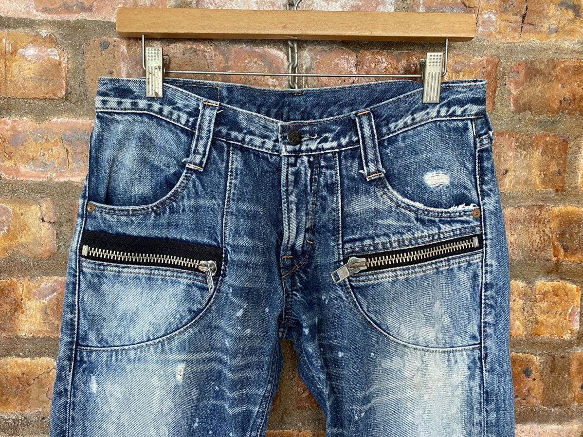 Hysteric Glamour RNA DNA Japan Large YKK Zipper Rider Racing denim Size 31" - 3 Thumbnail
