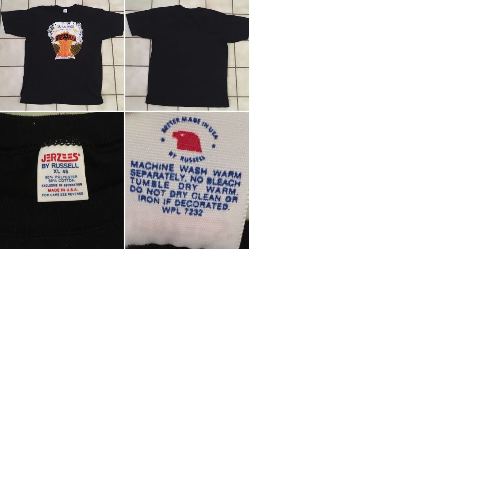 Jerzees VINTAGE Survivor Of The Firestorm Of Tuolumne County T Shirt Jerzees By Russell Size US XL / EU 56 / 4 - 9 Thumbnail
