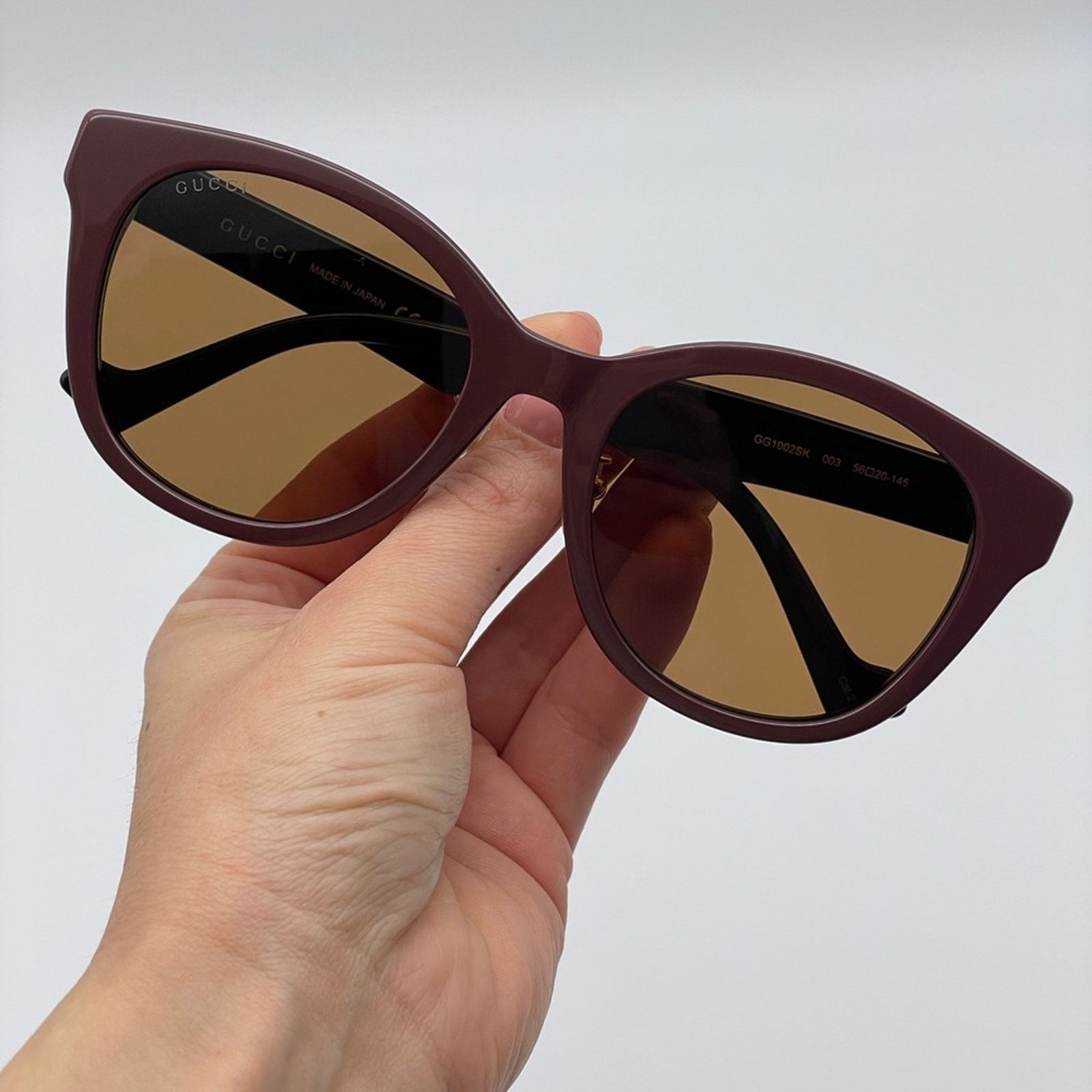 Gucci BRAND NEW GUCCI GG1002SK 003 Brown/Black Women Sunglasses Size ONE SIZE - 9 Thumbnail