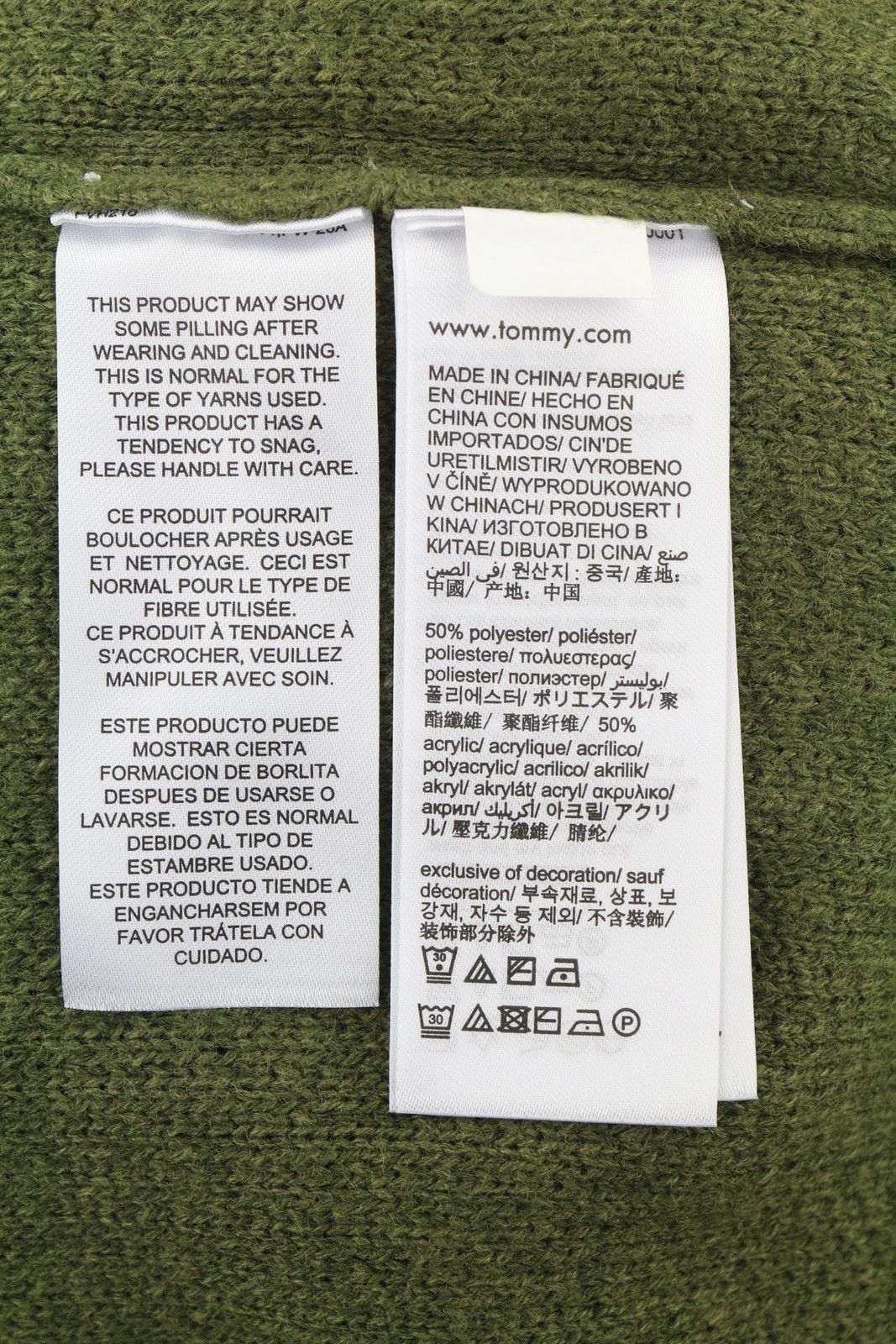 Tommy Hilfiger REQ STRUCTURED 2XL Olive Green Knit Jumper 87382 Size US XXL / EU 58 / 5 - 5 Thumbnail
