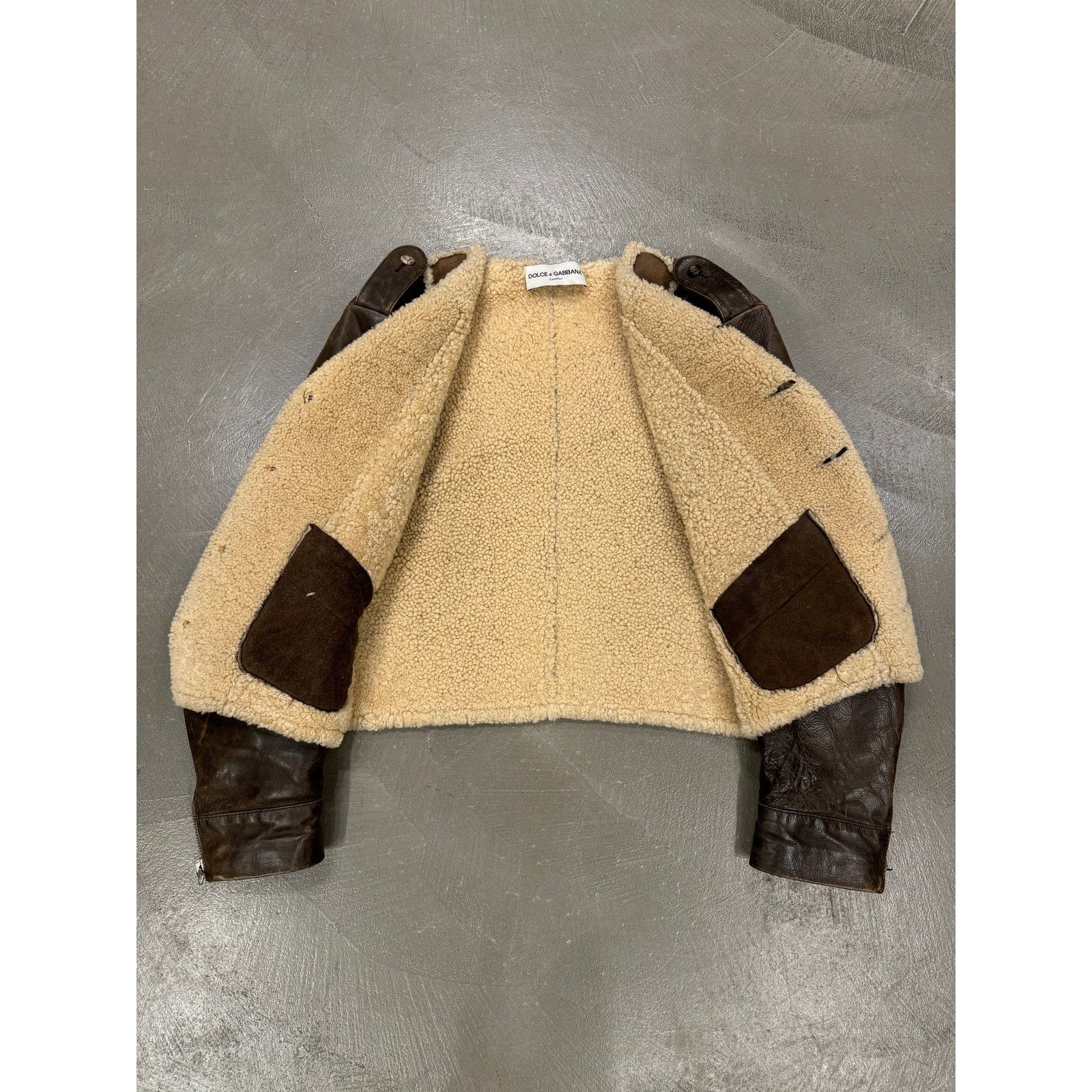 Dolce & Gabbana 1990s Dolce & Gabbana shearling leather military jacket Size US M / EU 48-50 / 2 - 9 Thumbnail