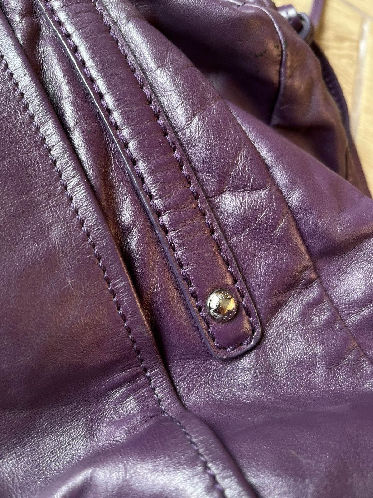Authentic Tod’s G-Line Tote Bag Full Leather Purple