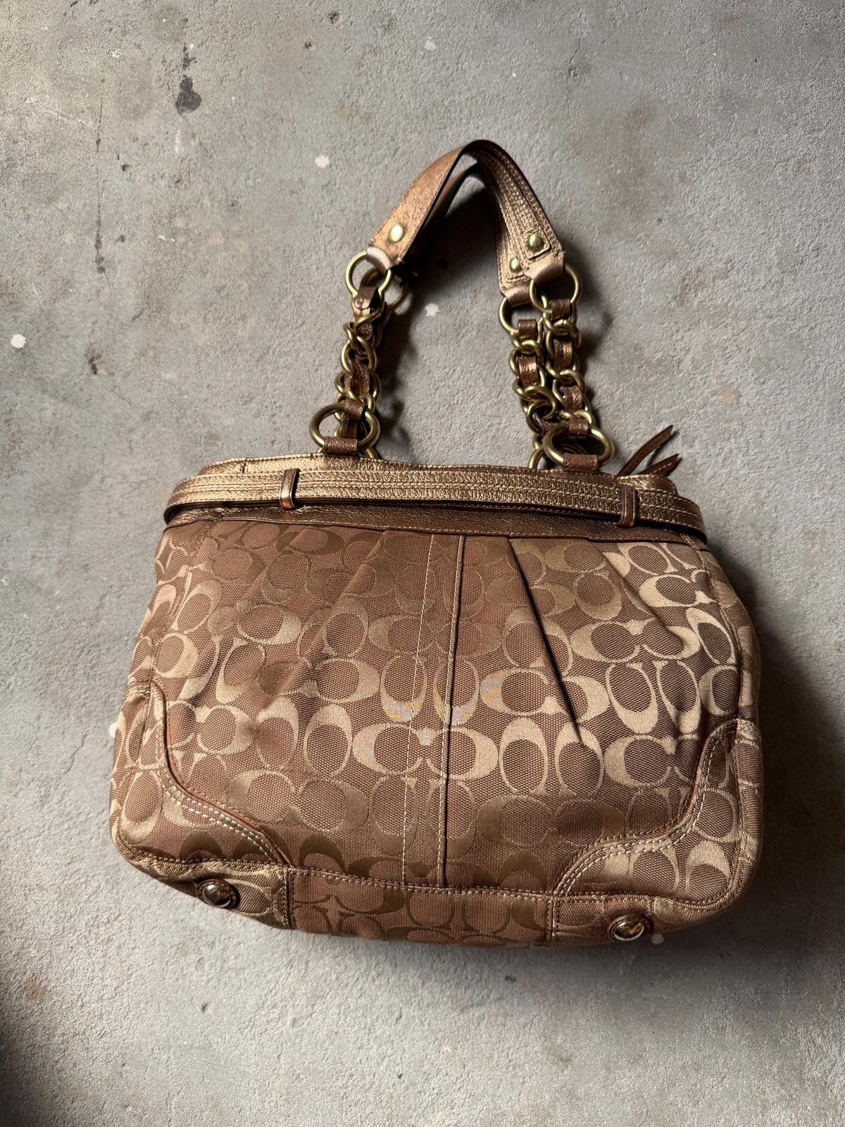Coach Coach Signature Hampton Clip Shoulder Brown/Gold Size ONE SIZE - 6 Thumbnail