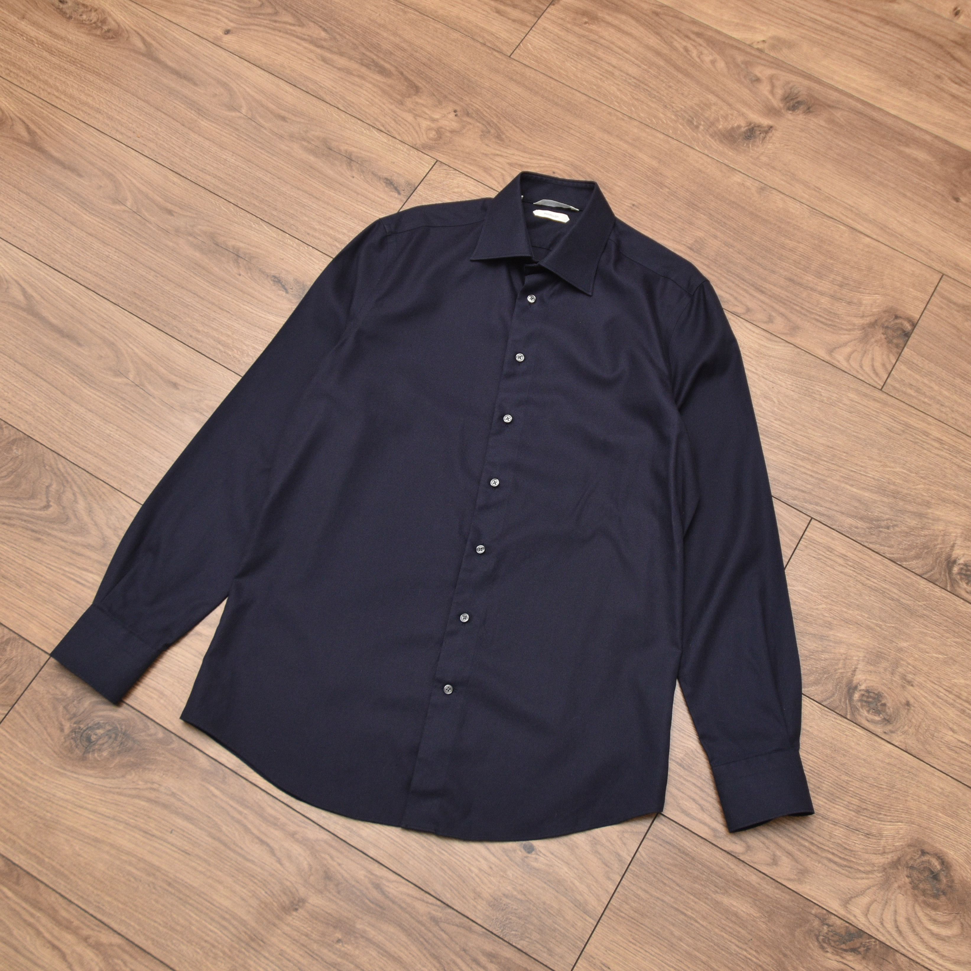Suitsupply Suitsupply Traveller Shirt Slim Fit Black Navy Blue Size 39 Size US M / EU 48-50 / 2 - 4 Thumbnail