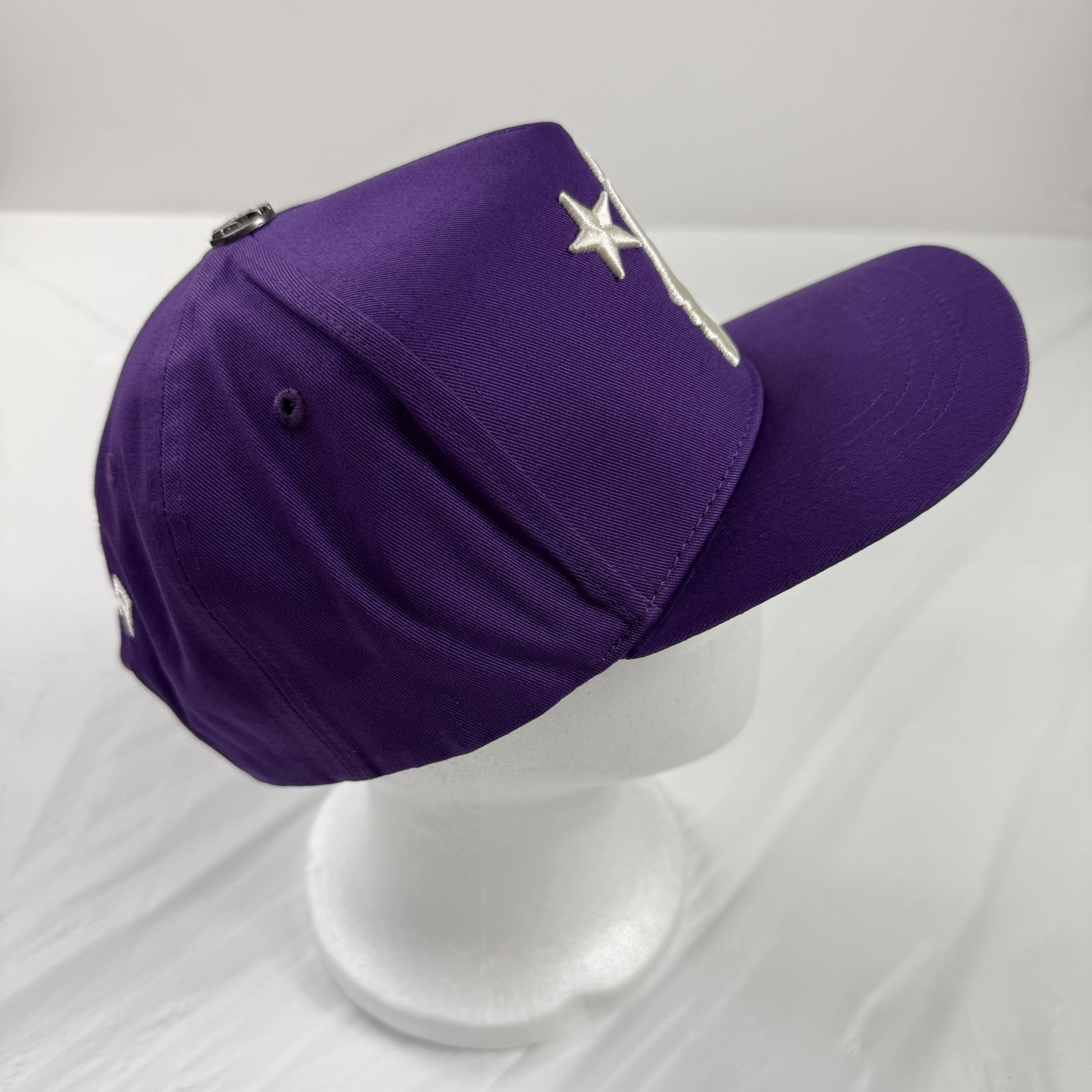 HELLSTAR Hellstar Records Purple Flame Head Star Snapback Adjustable Size ONE SIZE - 3 Thumbnail