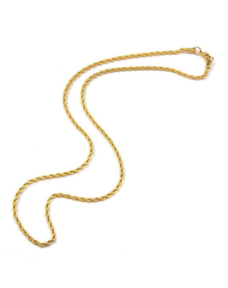 Other 18KGP 30'' Rope Necklace Diamond-cut Solid Chain Gift Size ONE SIZE - 2 Thumbnail