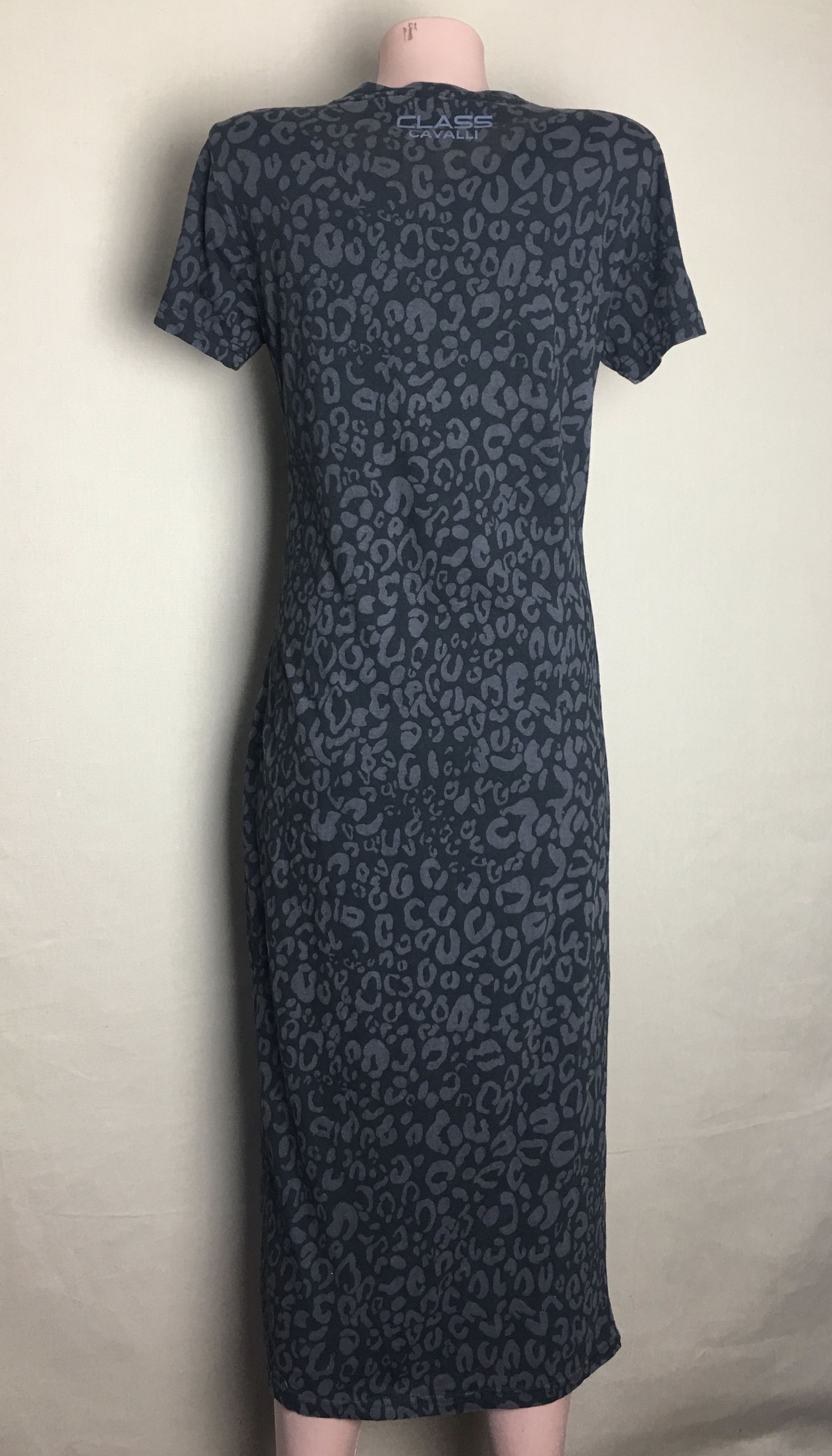 Roberto Cavalli Class by Roberto Cavalli Dress Gray Leopard Print Dress Sz L Size L / US 10 / IT 46 - 6 Thumbnail