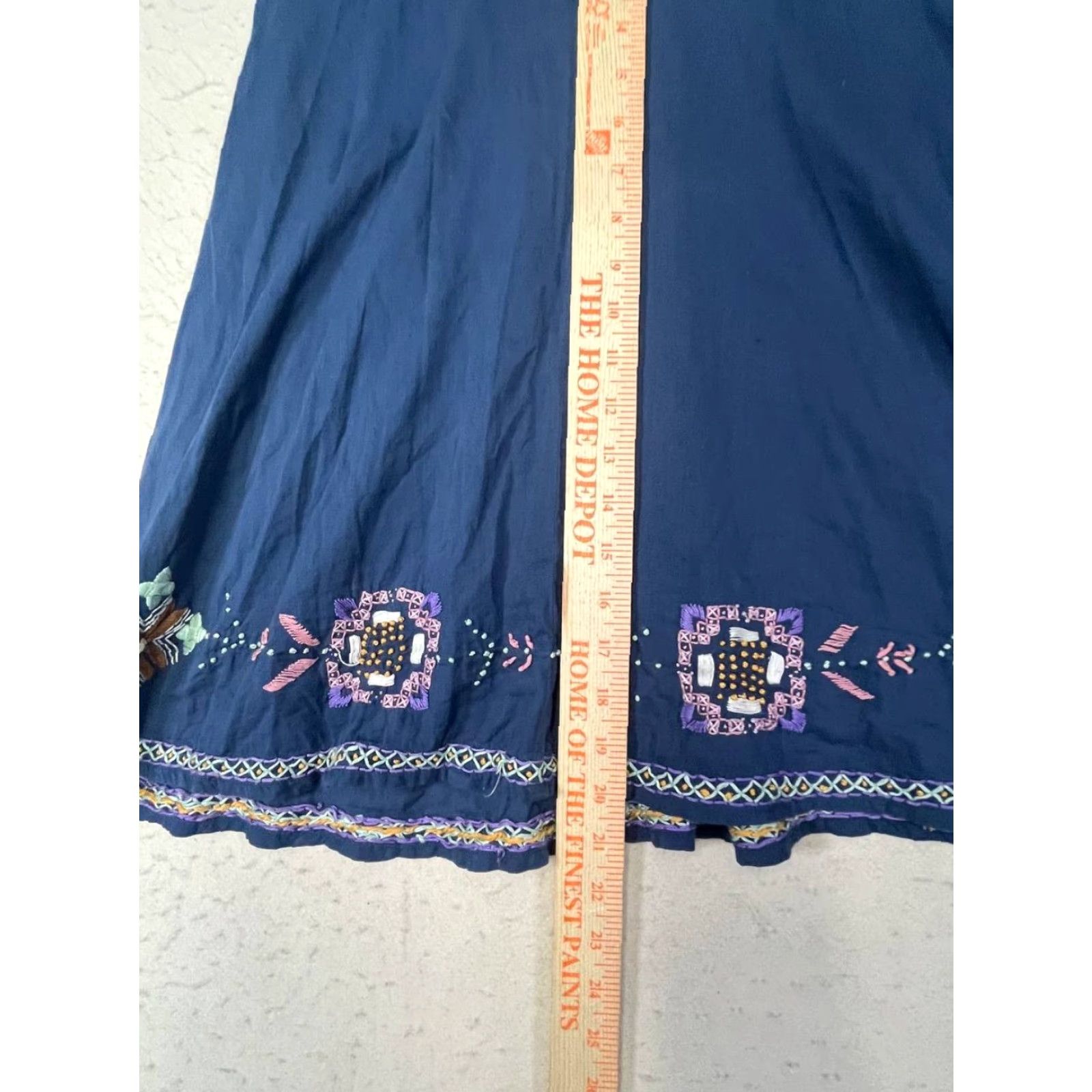 Antik Batik ANTIK BATIK Blouse Top Small Womens Blue Denim Cotton Embroidered Hippie Folk 70s Size S / US 4 / IT 40 - 4 Thumbnail