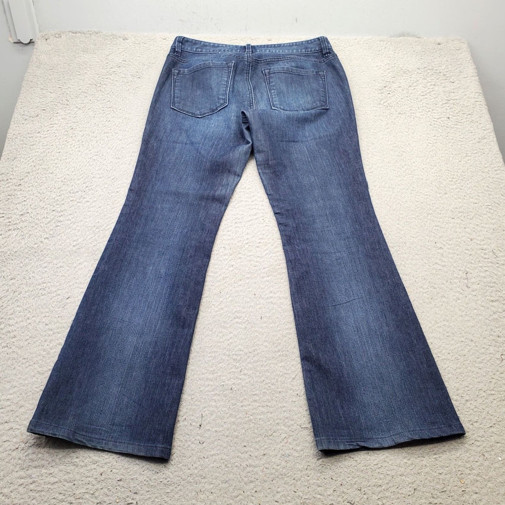 Loft LOFT Jeans Women 2 Flare Denim Blue Stretch 2/26 White Streetwear Modern Vintage N/A Size 26" / US 2 / IT 38 - 2 Thumbnail
