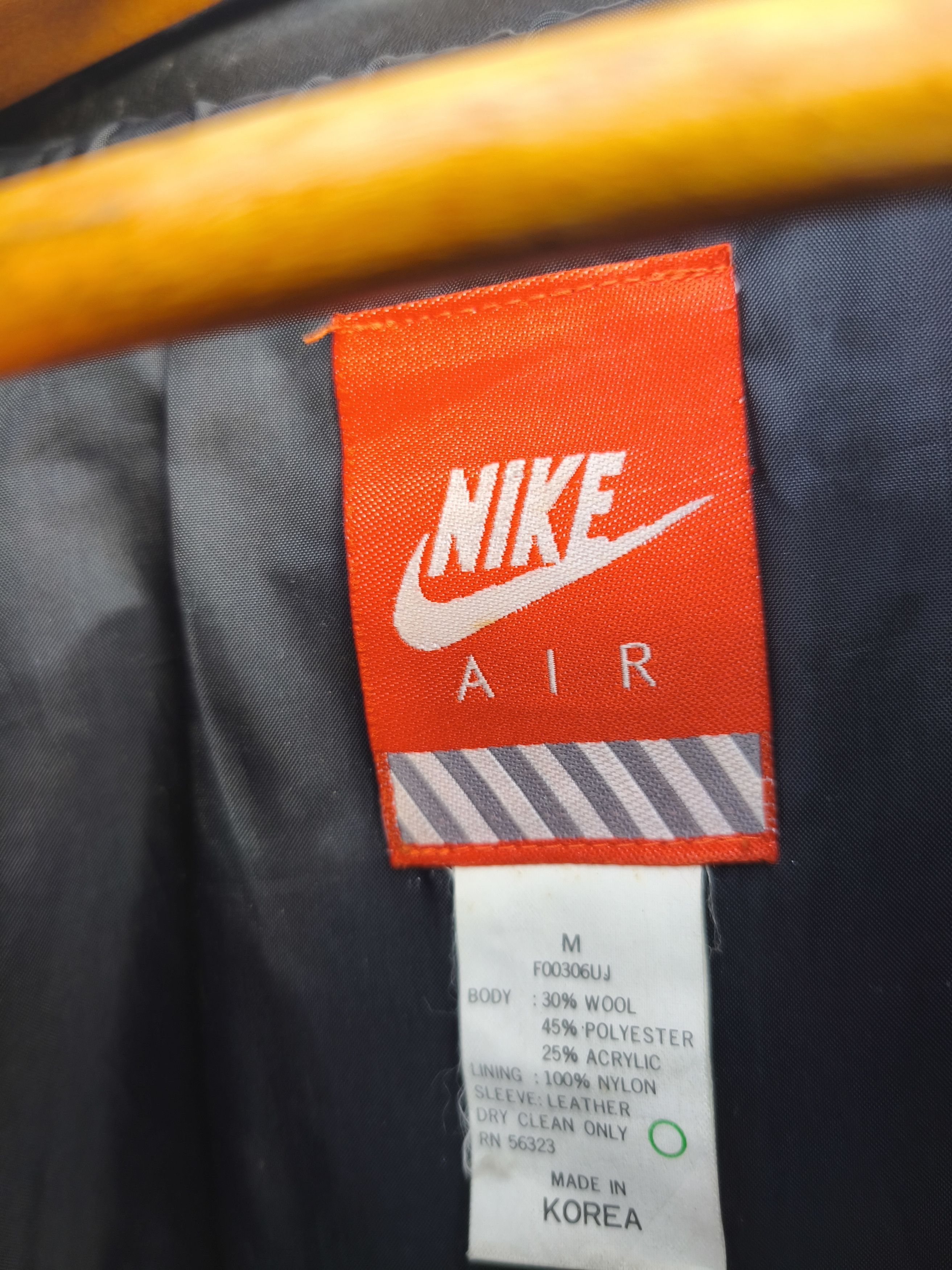 Nike Vintage Nike Jacket Varsity Leather Wool Nike Air Letterman Size US M / EU 48-50 / 2 - 14 Thumbnail