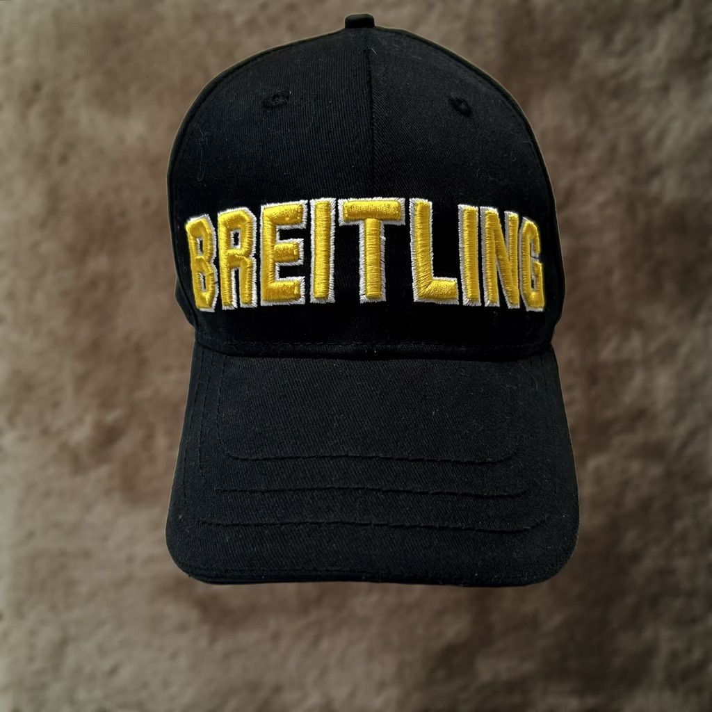 Breitling Breitling Watches 1884 Big Logo Embroidered Black Snapback Hat Cap Size ONE SIZE - 1 Thumbnail