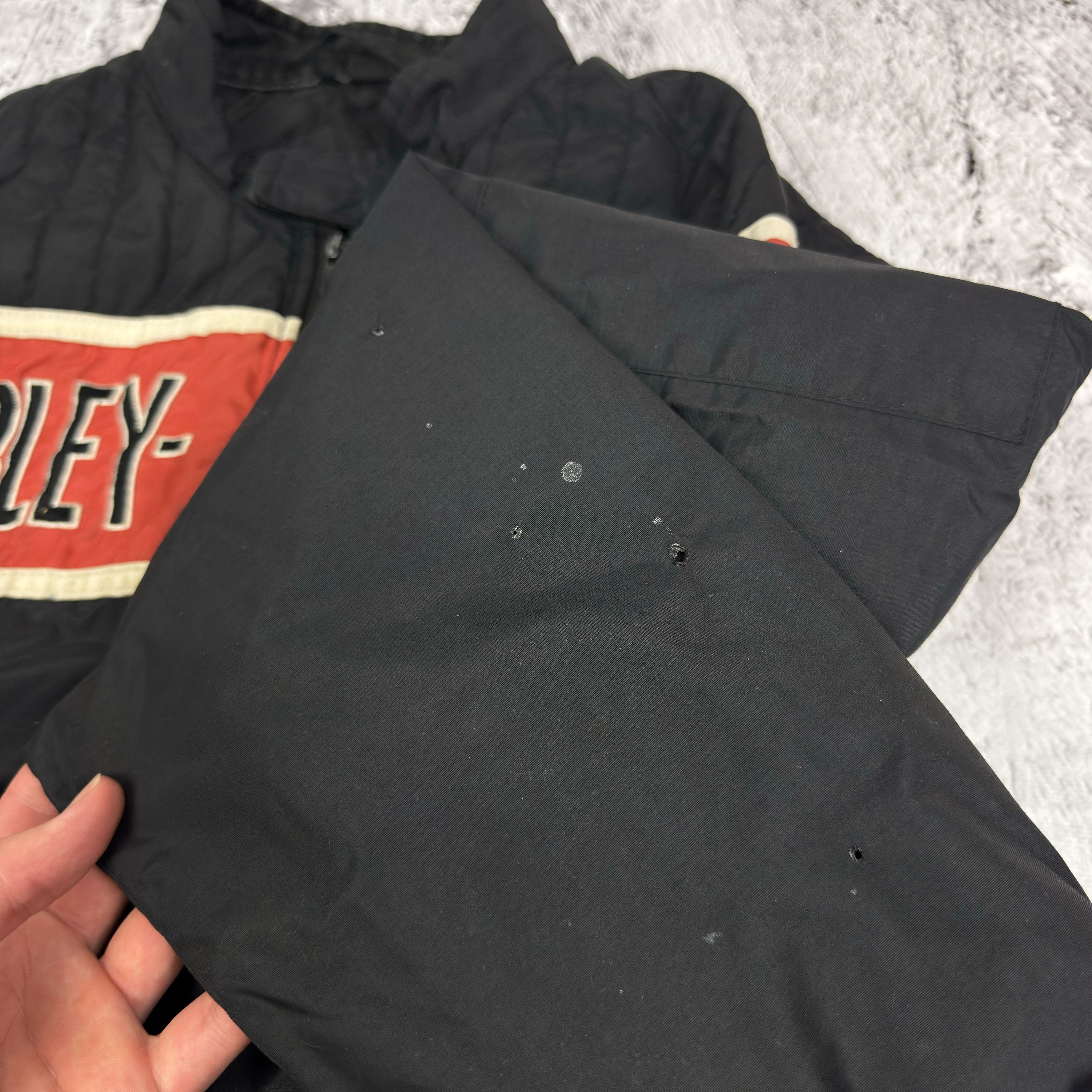 Harley Davidson Harley-Davidson Men's Black Full Zip Biker Racing Jacket Size US L / EU 52-54 / 3 - 8 Thumbnail