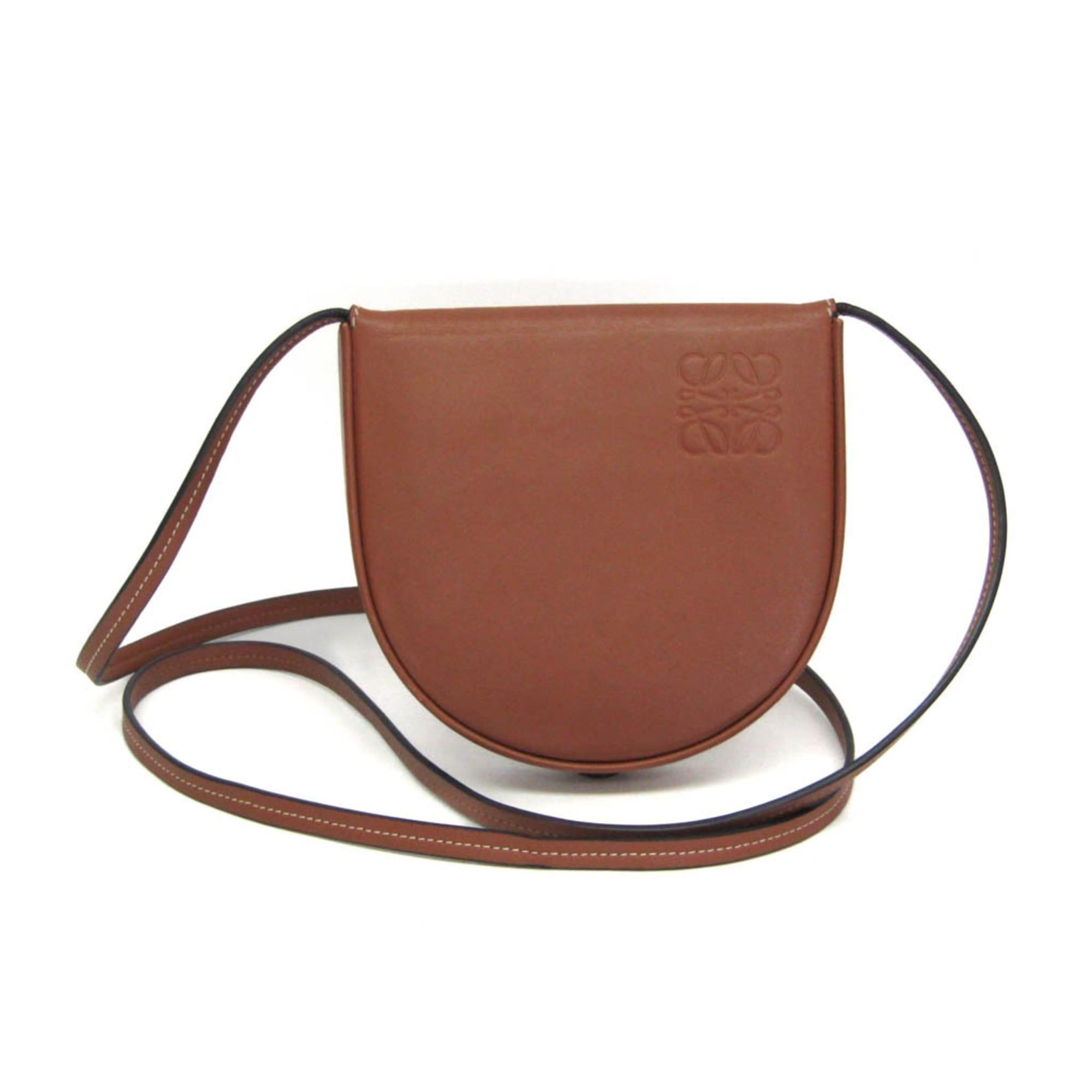 Loewe Loewe HEEL POUCH SMALL Women's Leather Shoulder Bag Brown Size ONE SIZE - 1 Thumbnail