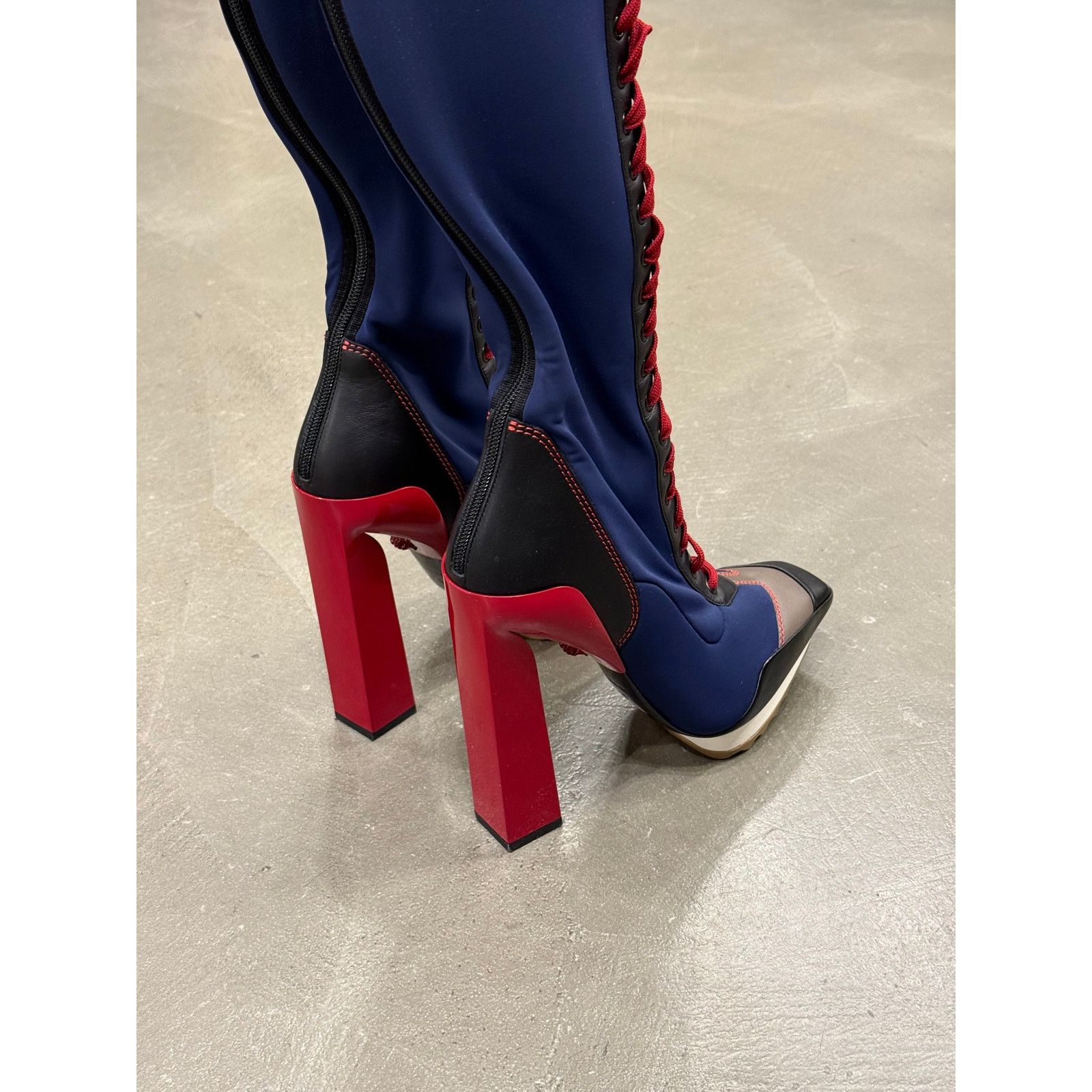 Versace S/S2017 Versace iconic runway neoprene multi color high boot Size US 9 / IT 39 - 8 Thumbnail
