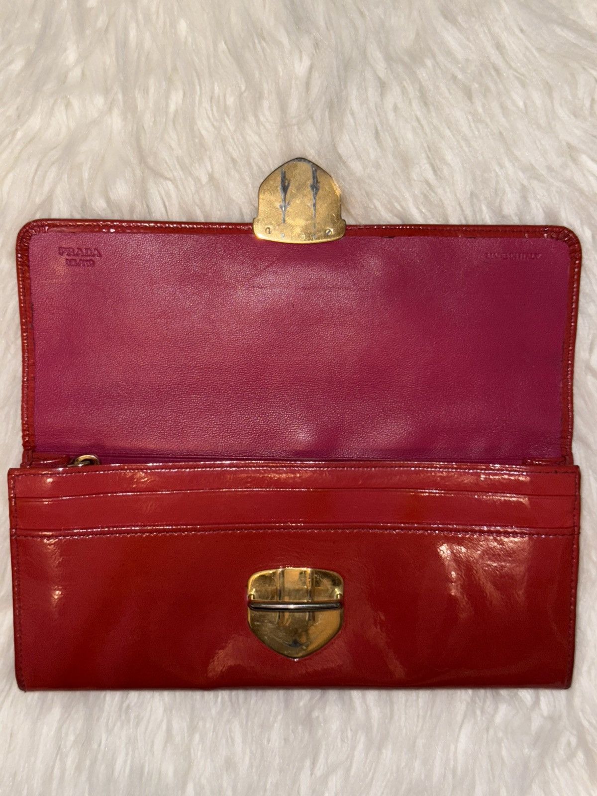 Prada Prada Bicolor Leather Long Wallet Size ONE SIZE - 3 Thumbnail