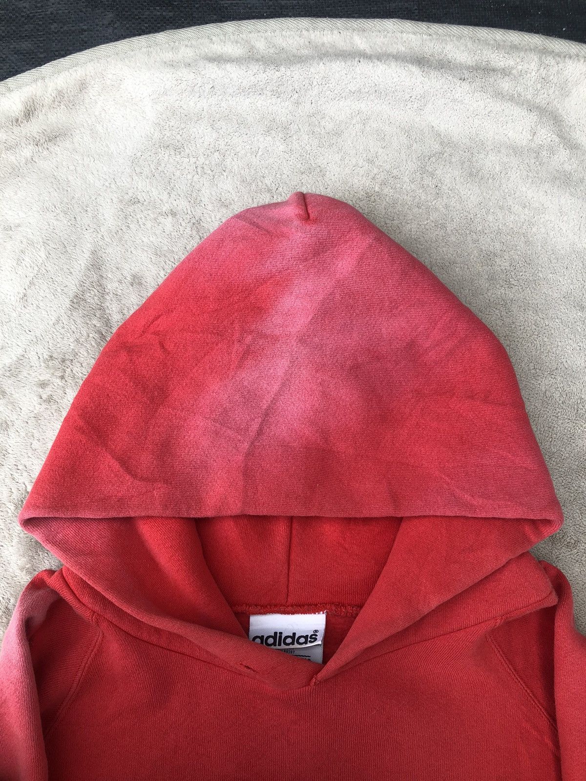 Vintage Vintage 80s Adidas Big Logo Distressed Hoodie Size US XL / EU 56 / 4 - 9 Thumbnail