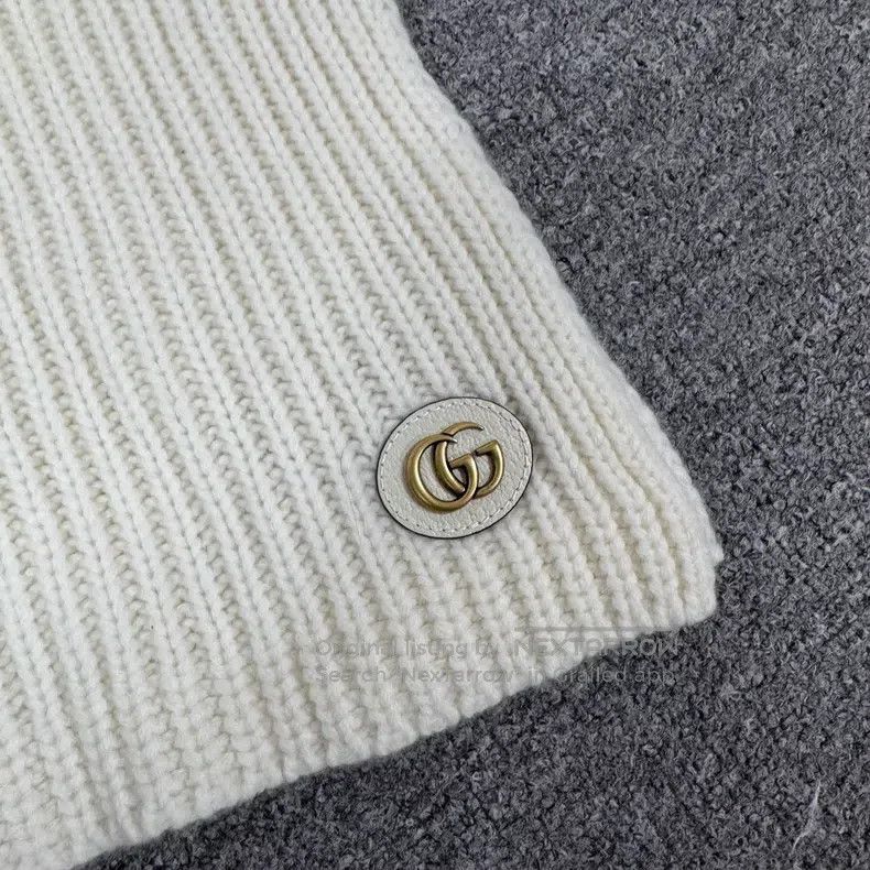 Gucci Gucci Logo Logo Woollen Scarf Size ONE SIZE - 2 Thumbnail