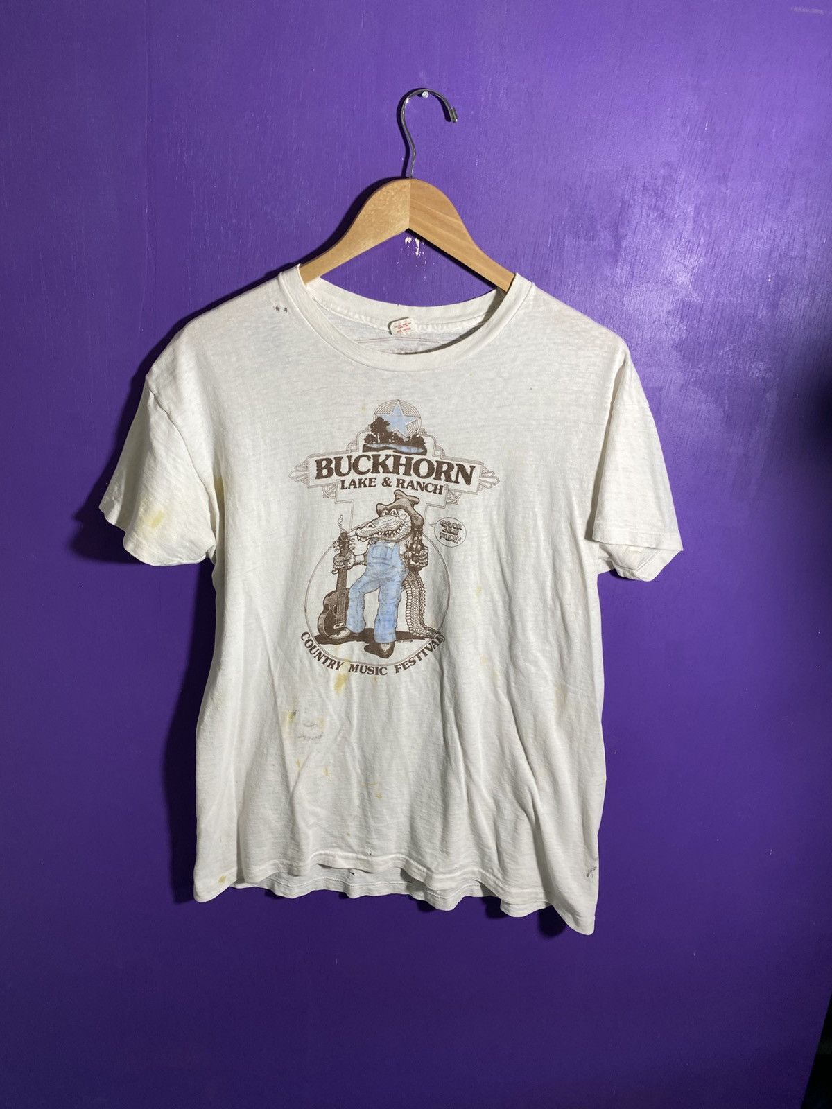 Band Tees × Vintage Vintage early 70s Jimmy buffet buckhorn music festival tee Size US L / EU 52-54 / 3 - 1 Thumbnail
