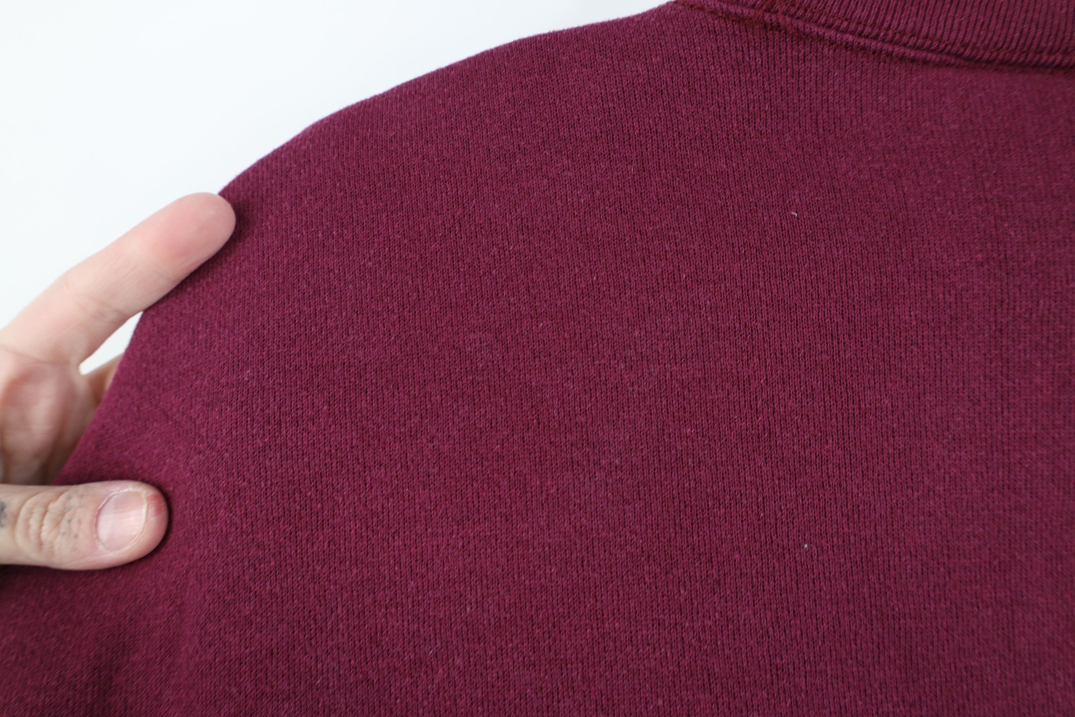 Vintage Vintage 90s Streetwear Blank Gusset Sweatshirt Maroon USA Size US M / EU 48-50 / 2 - 10 Thumbnail