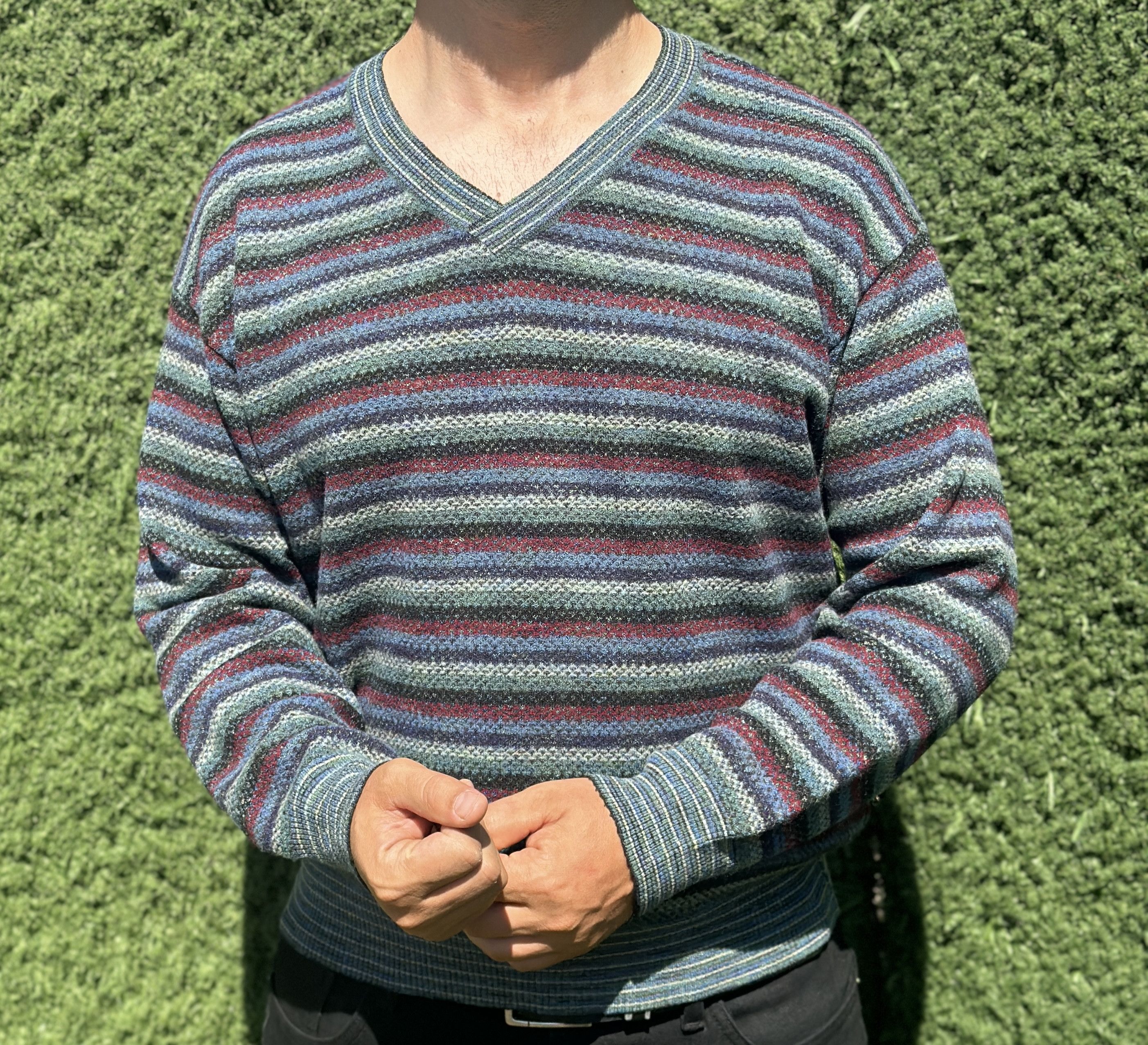 Missoni Missoni Sport Rainbow 3D Striped Pullover Cosby Size 54 L Size US L / EU 52-54 / 3 - 8 Thumbnail