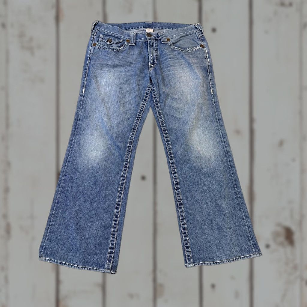True Religion True Religion Jeans Mens 38x30 Ricky Big T Contrast Stitch Made USA Straight Leg Size US 38 / EU 54 - 1 Thumbnail