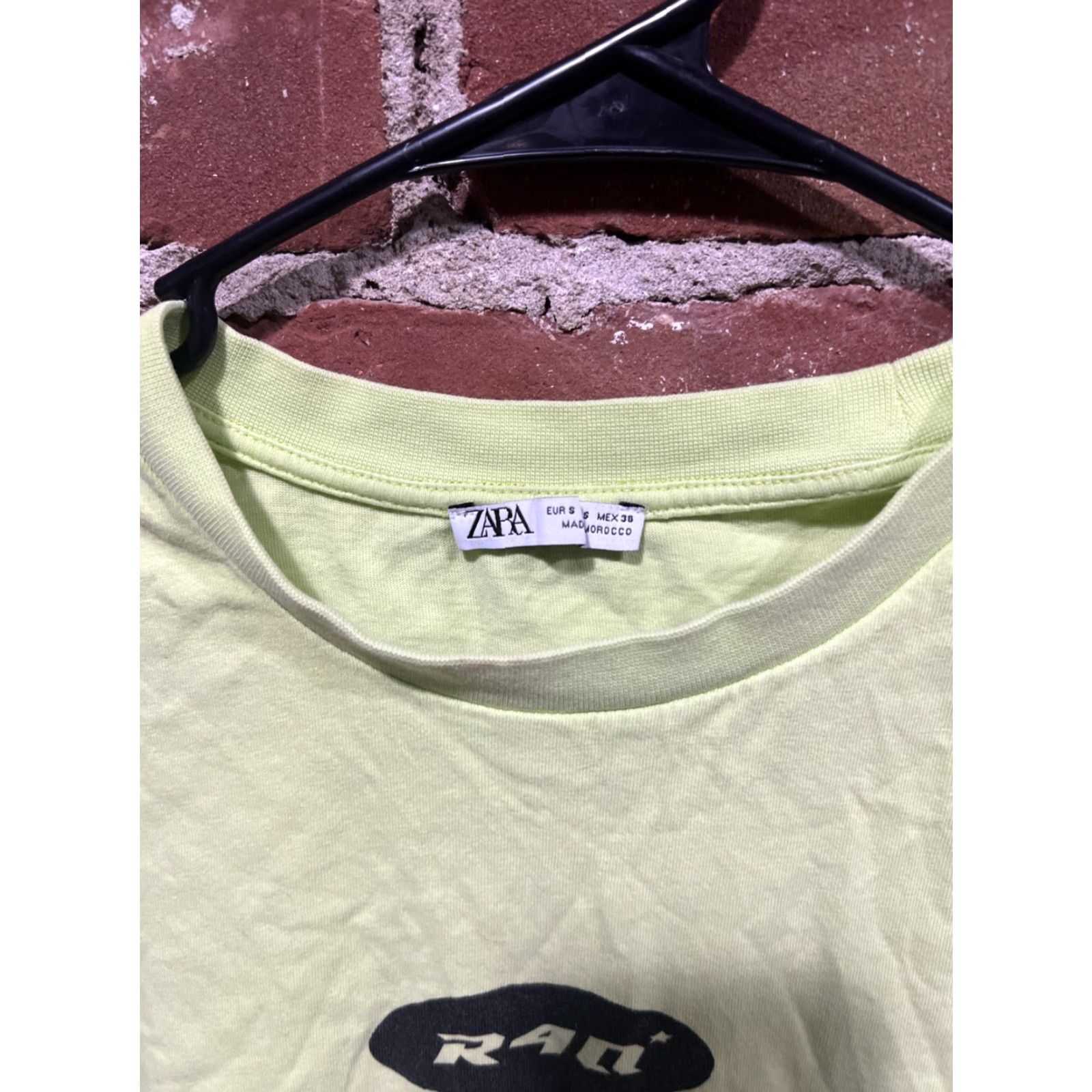 Zara Zara T-Shirt Men Oversized Small Green Neon Green Short Sleeve Shirt S Mens Size US S / EU 44-46 / 1 - 2 Thumbnail