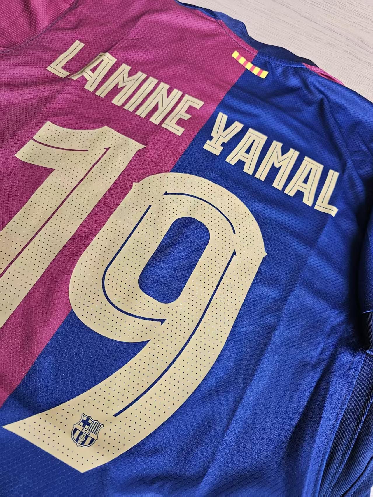 Other 2025 UEFA Champions Barcelona #19 Lamine Yamal Jersey Home Size US M / EU 48-50 / 2 - 7 Thumbnail
