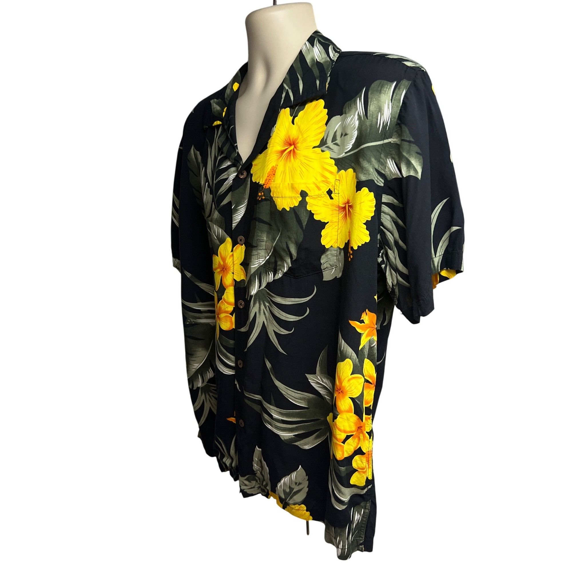 Vintage Favant Mens Vintage Floral Black Hawaiian Aloha Button Up Sh Size US L / EU 52-54 / 3 - 3 Thumbnail