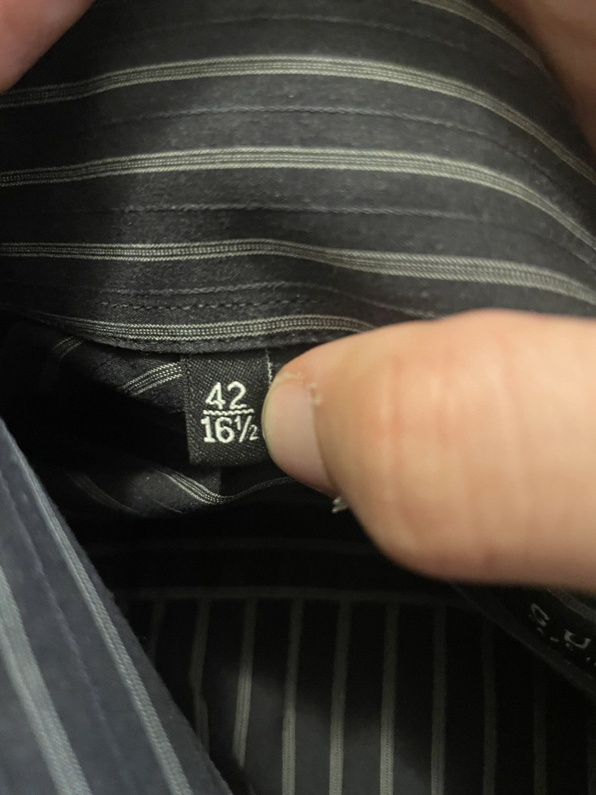 Gucci × Tom Ford Gucci by Tom Ford Dress Shirt Striped Black Size 42R - 7 Thumbnail