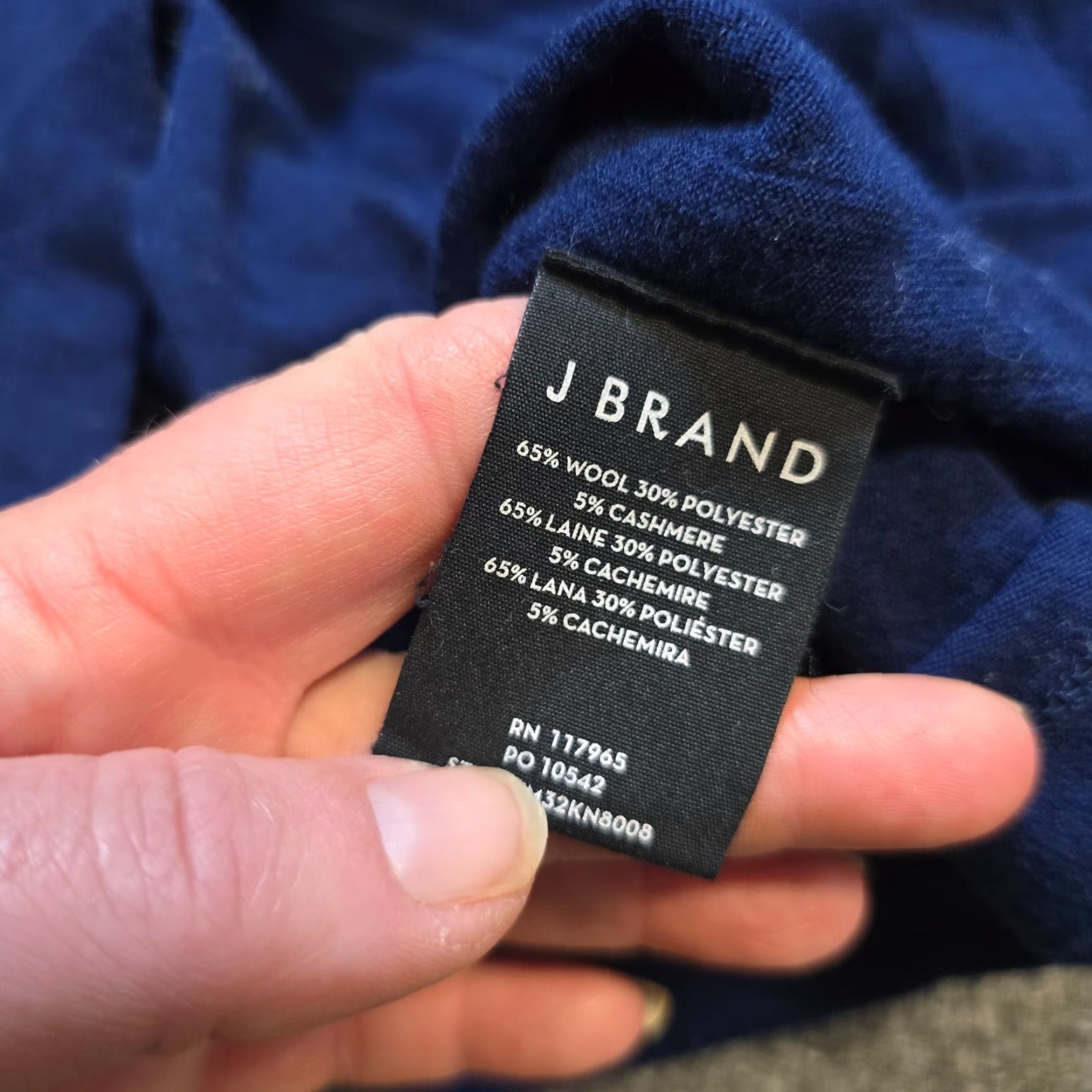 J Brand J Brand Sweater Womens Size S Blue Cashmere Wool Blend Long Sleeve Pullover Size S / US 4 / IT 40 - 5 Thumbnail